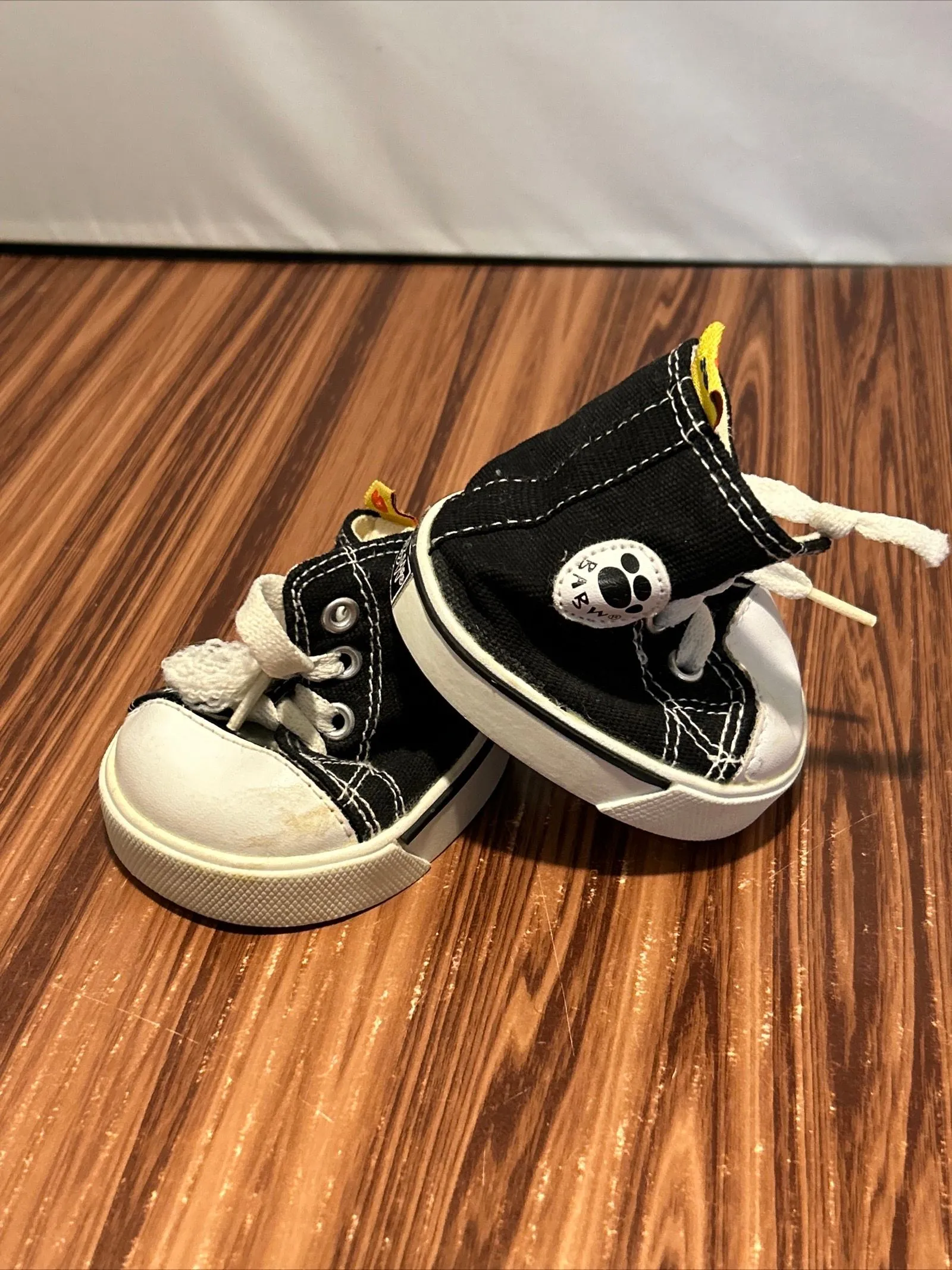 Product image for Build A Bear Workshop BABW Black & White Converse Shoes Hi Top Sneakers
