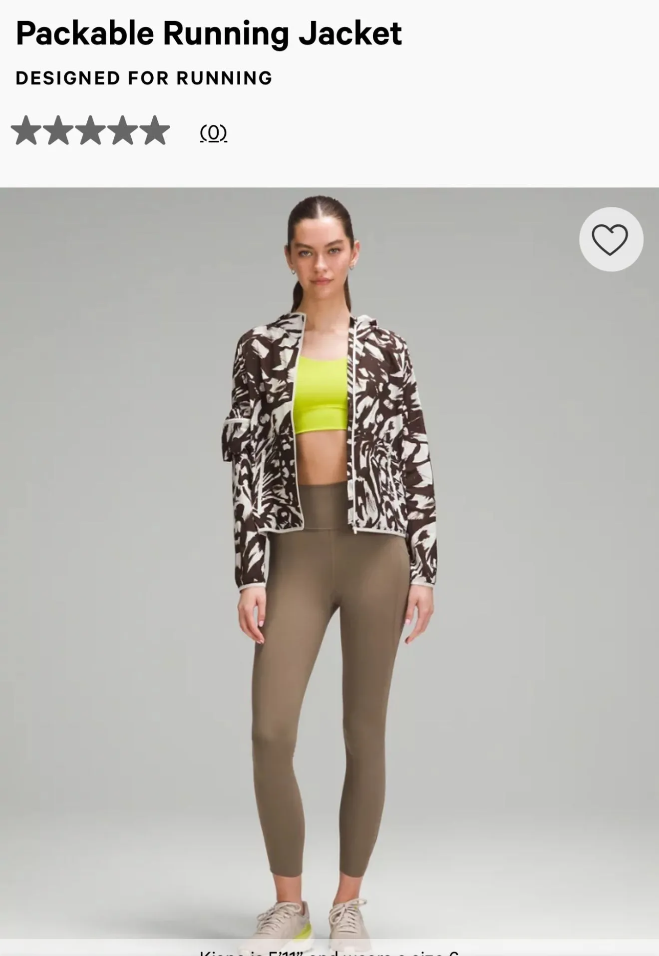 Product image for NWT- Lululemon Packable Running Jacket