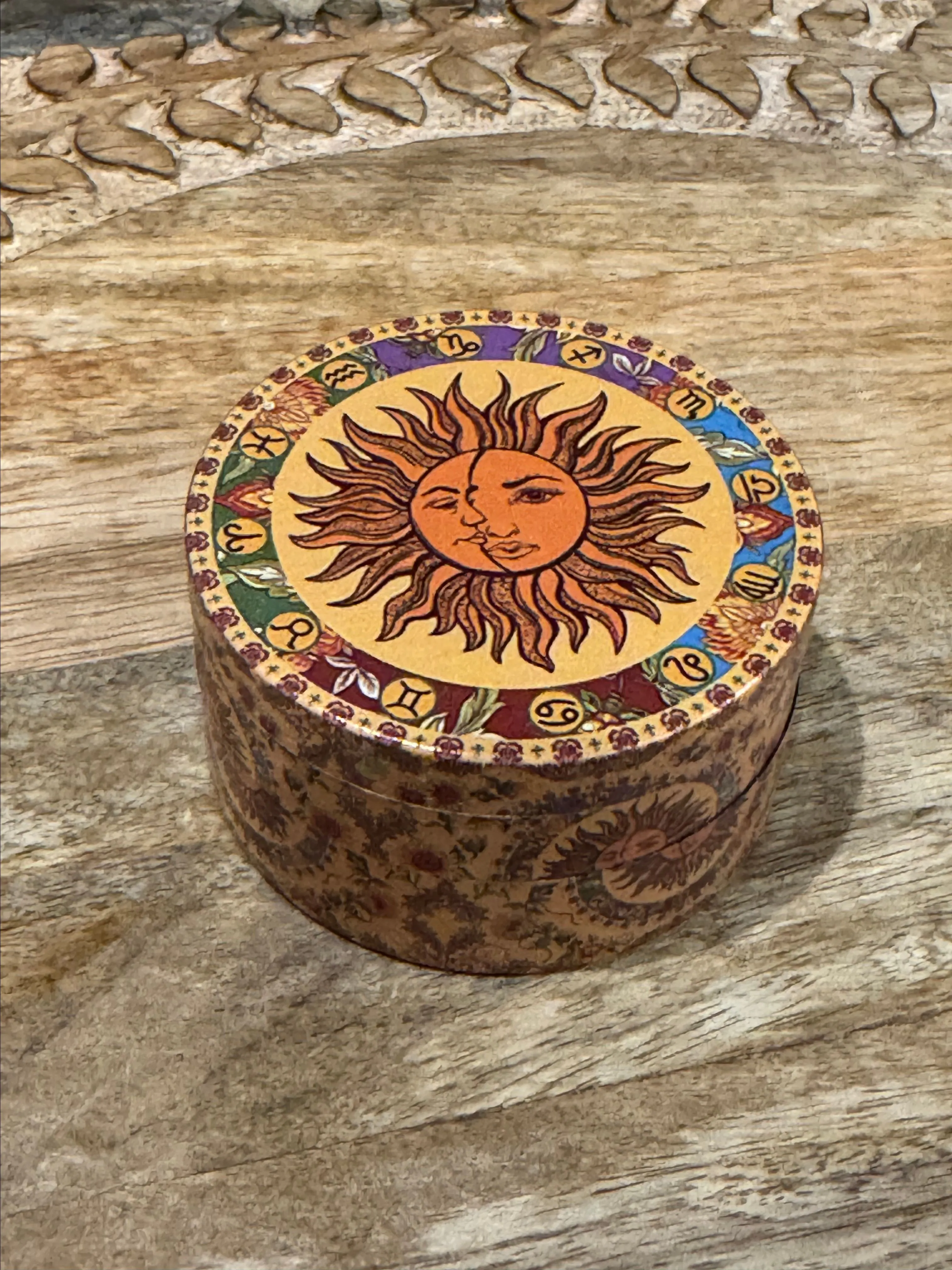 Product image for Sun and Moon celestial Metal herb grinder new inbox