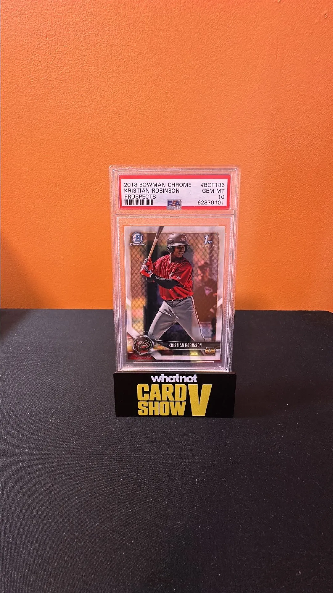 Product image for 2018 Bowman Chrome Prospects Kristian Robinson BCP186 Prospects PSA GEM MT 10