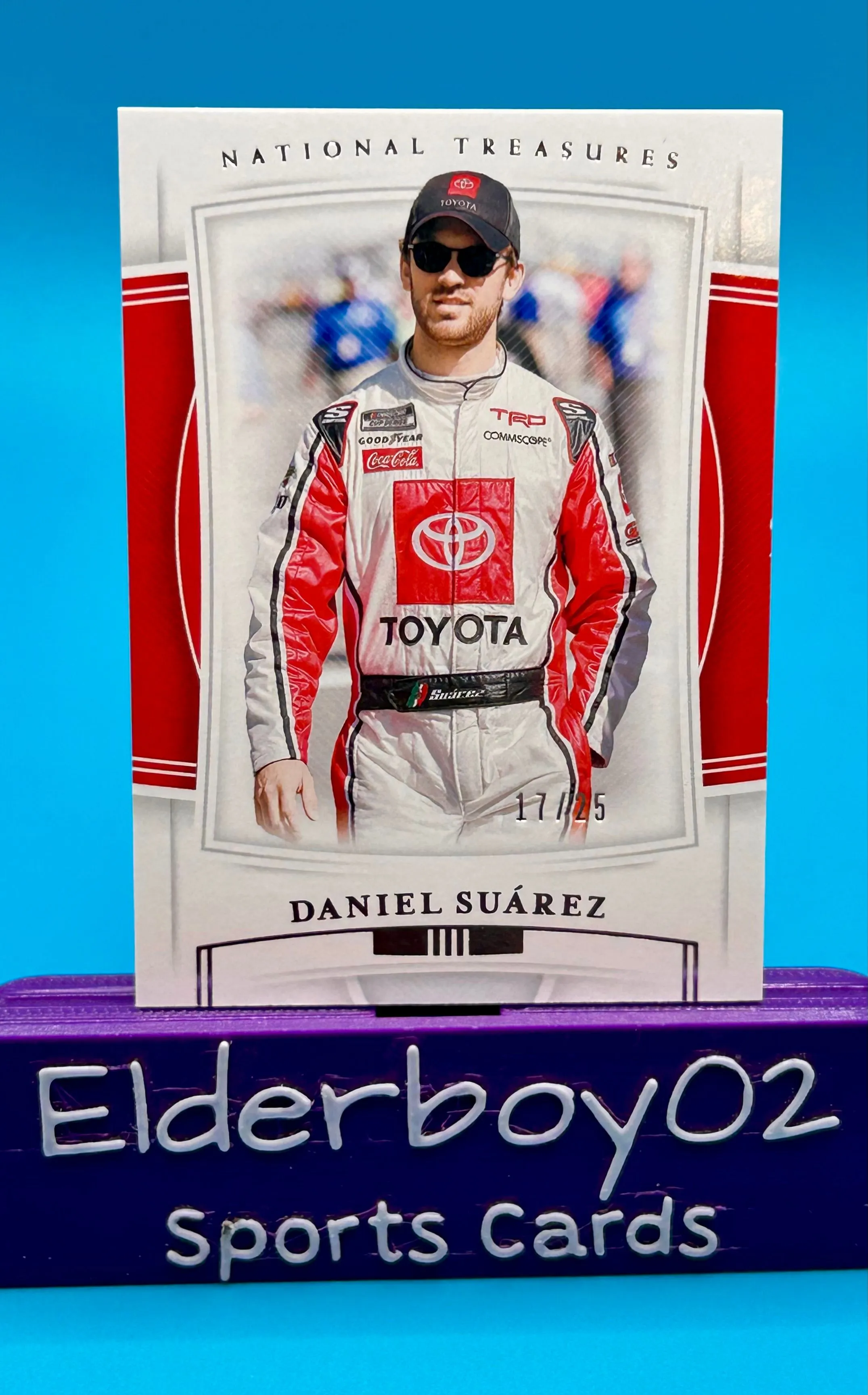 Product image for Daniel Suarez 17/25 Base Card 2020 Panini National Treasures Racing Nascar