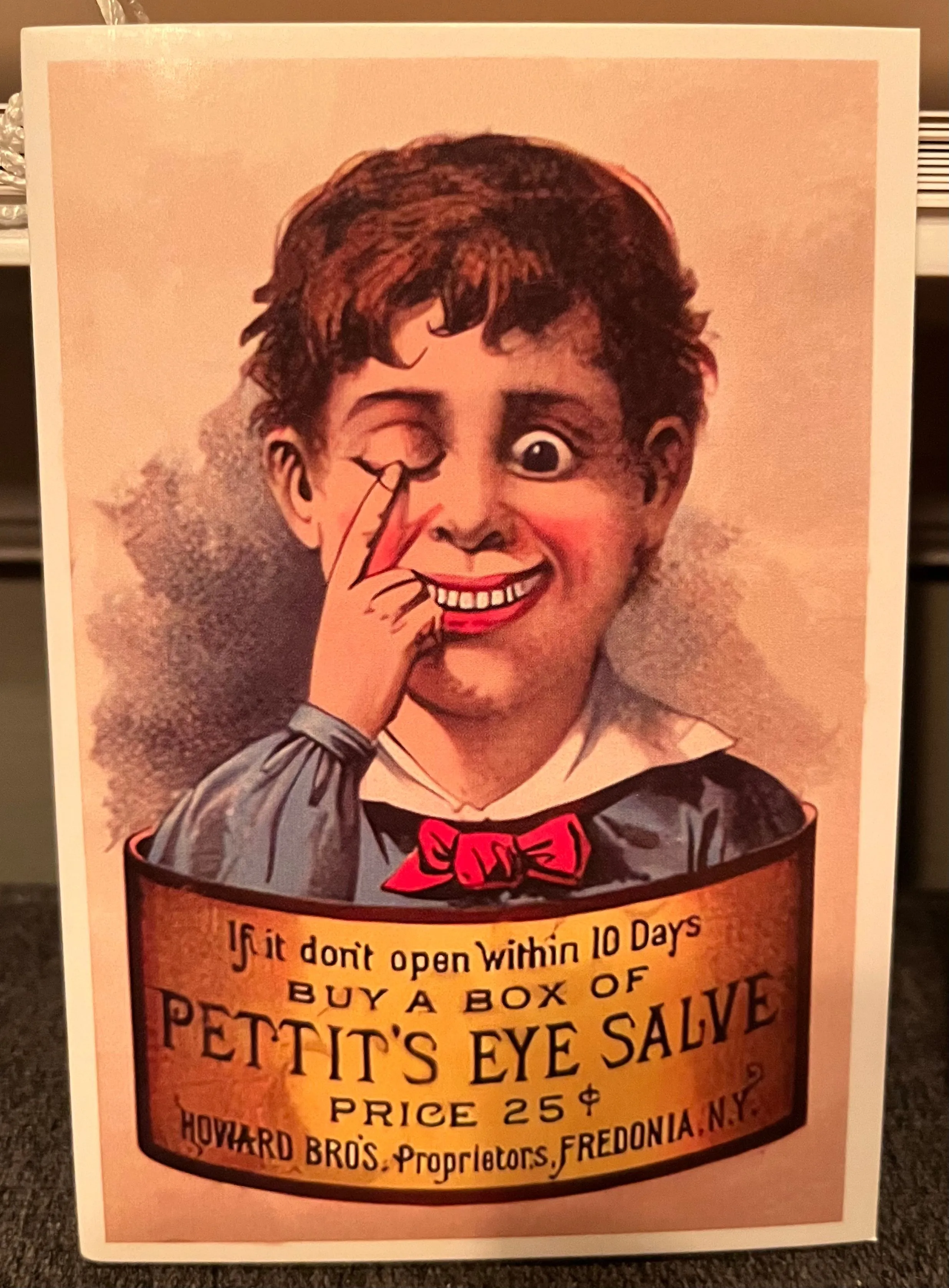 Product image for Retro Medical Quackery Greeting Card: crazy Eye Salve