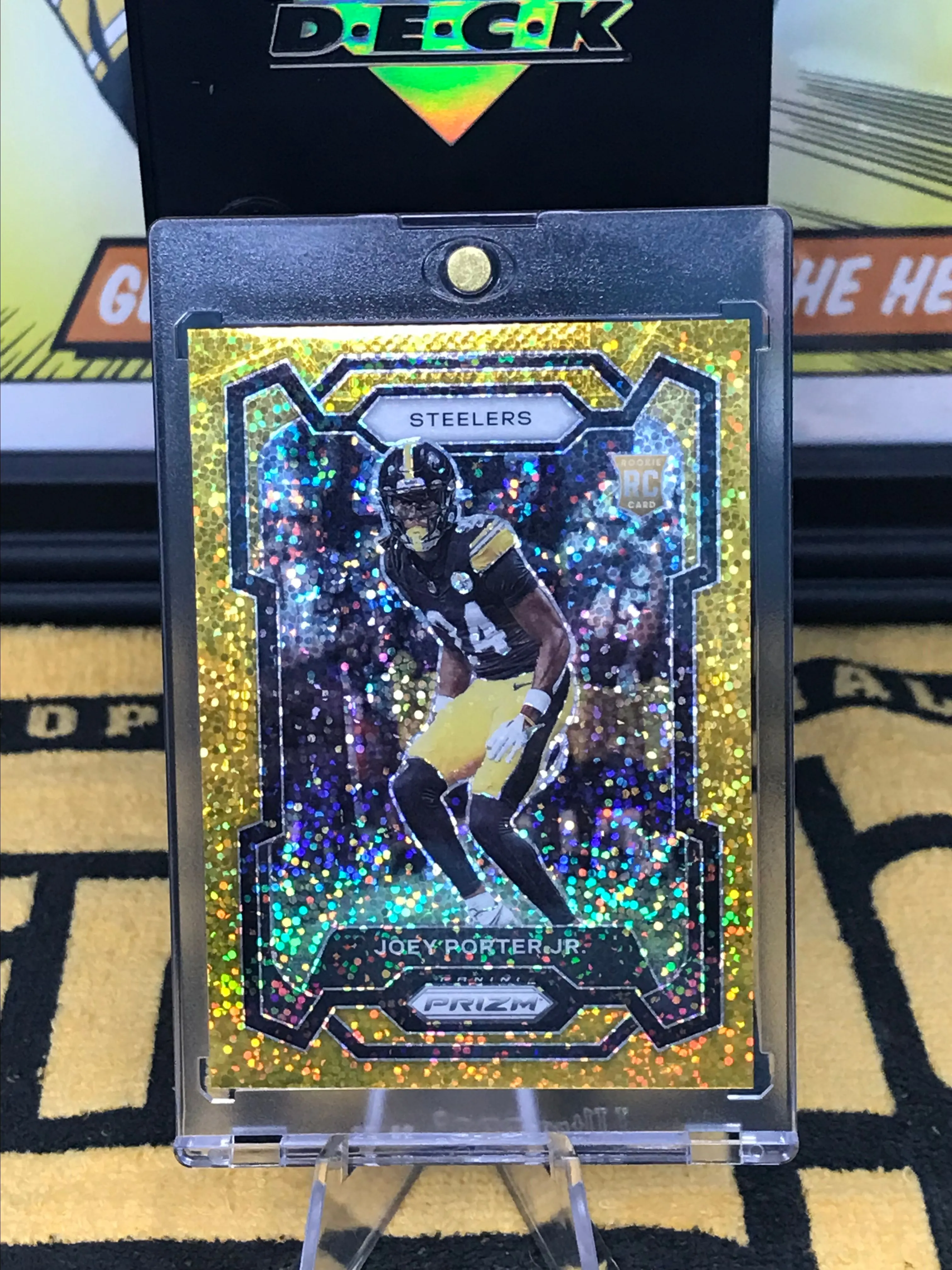Product image for 2023 Joey Porter Jr Gold Sparkle Prizm #19/24 Steelers