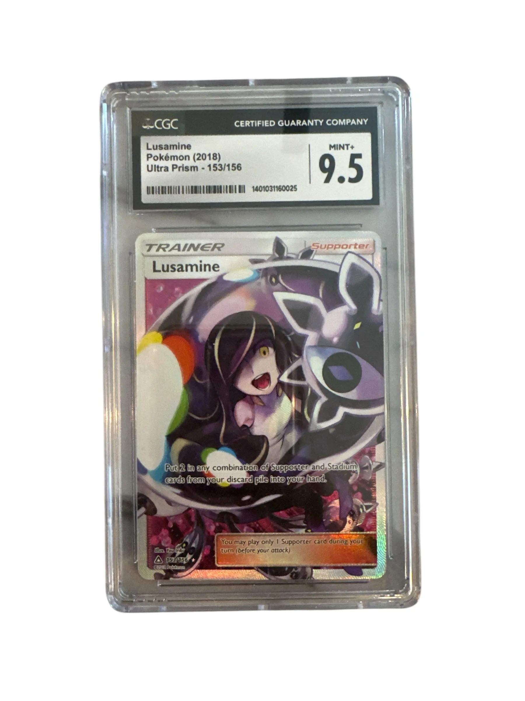 Product image for Pokémon English Lusamine Full Art Ultra Prism 153/156 CGC 9.5