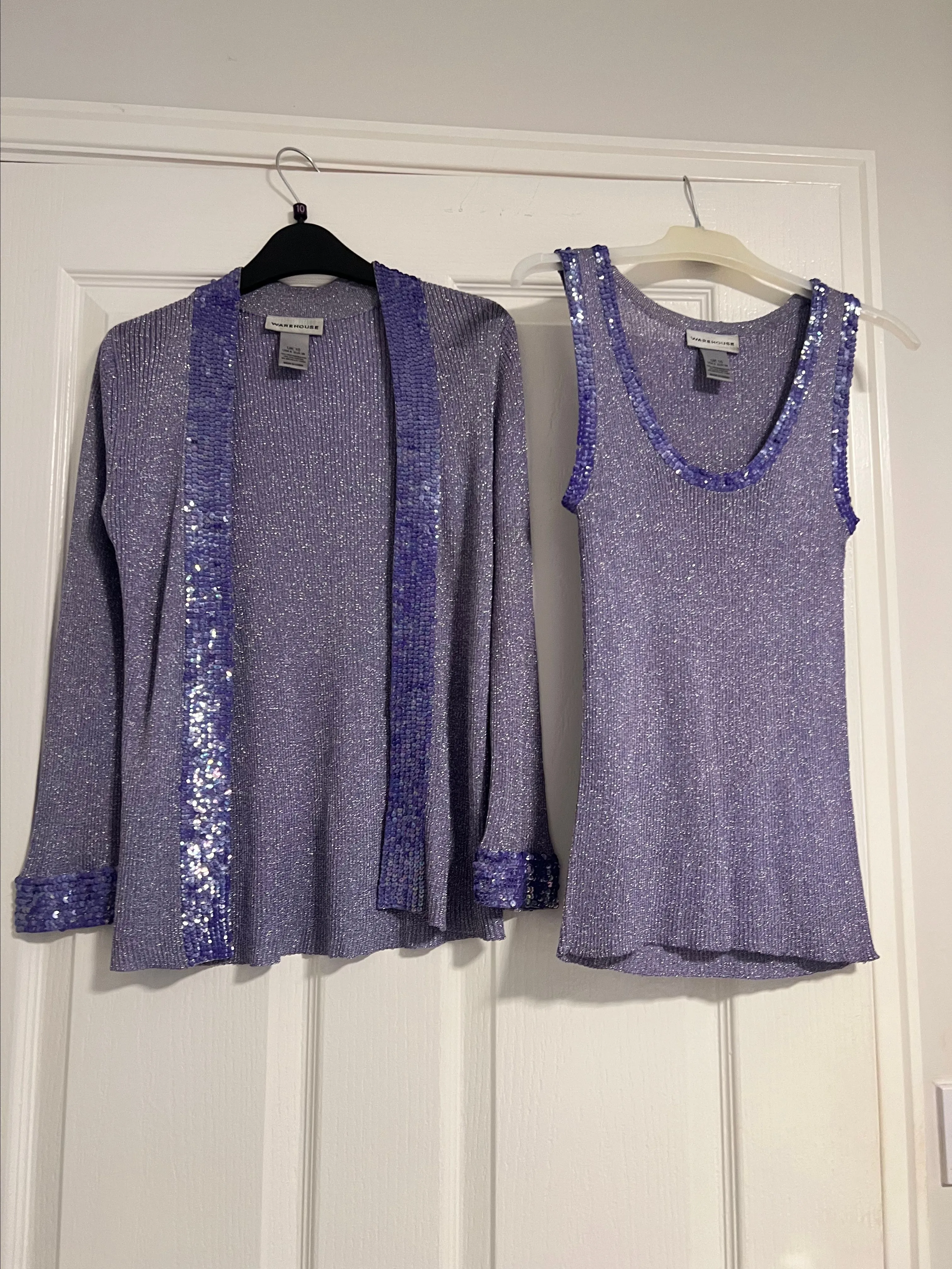 Product image for Warehouse cami & cardigan set Y2K size 10