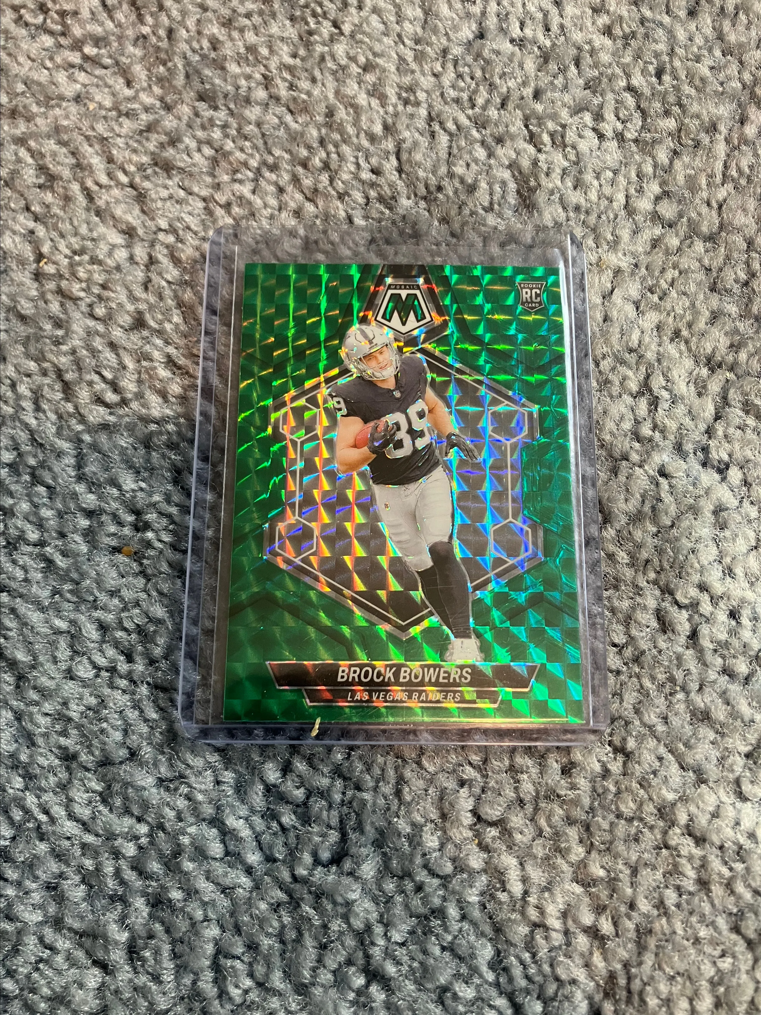 Product image for brock bowers green mosaic rookie