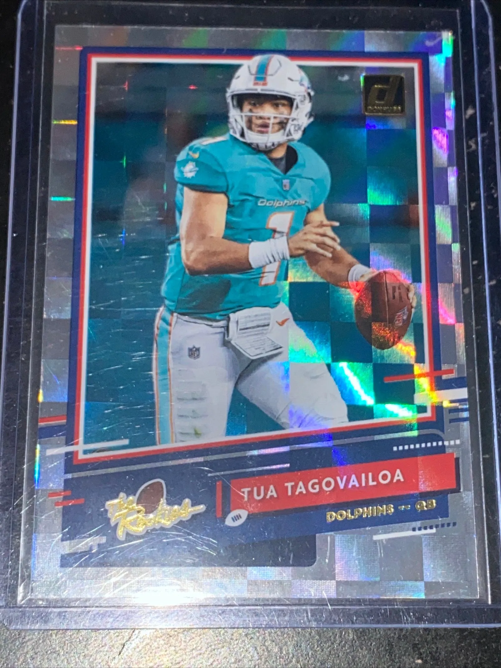 Product image for 2020 Donruss Tua Tagovailoa The Rookies Rookie Card RC #TR-TT Dolphins HOLO