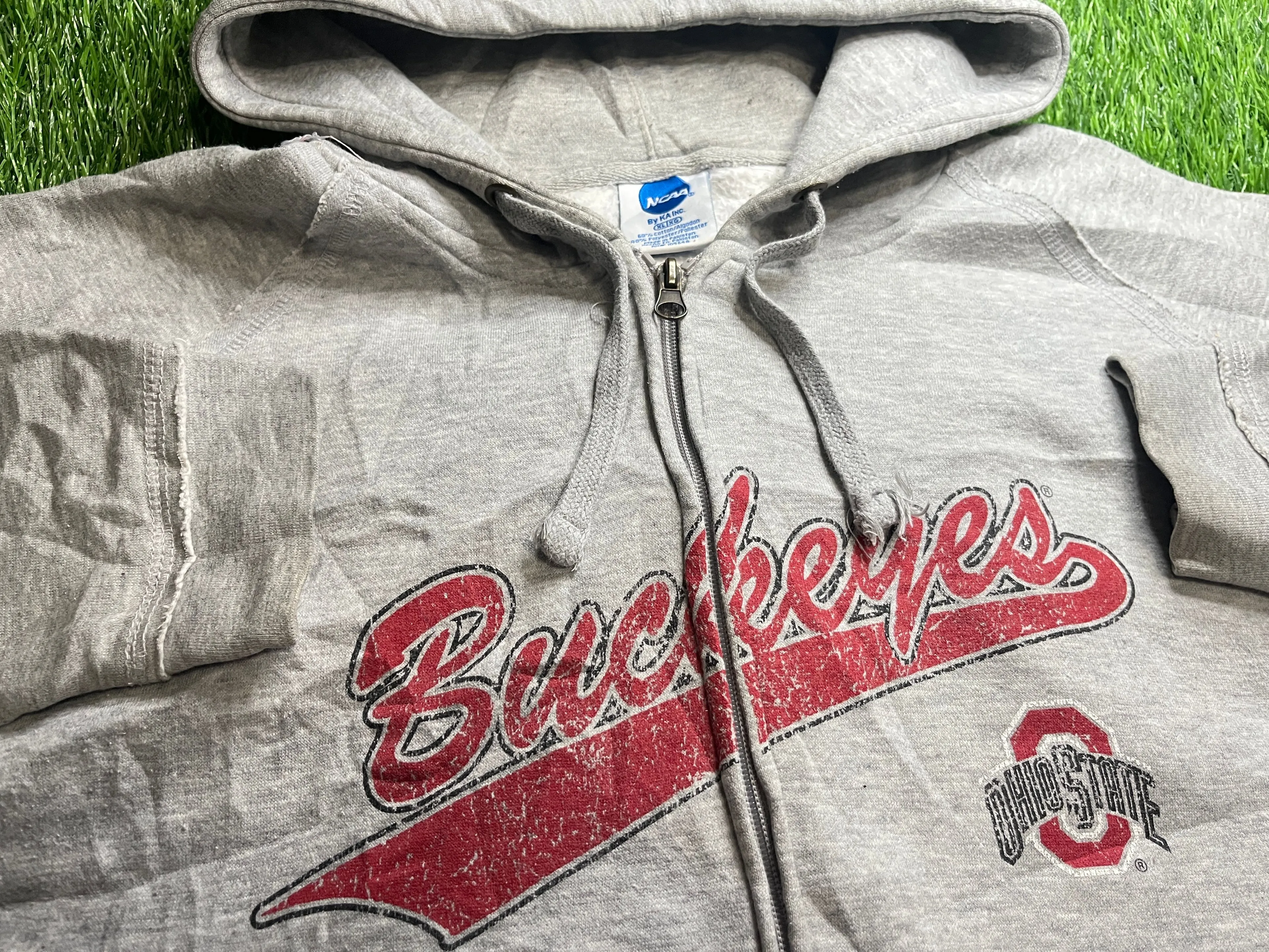 Product image for 87. 00s Ohio State Buckeyes College Zip Up Jacket Sz XL