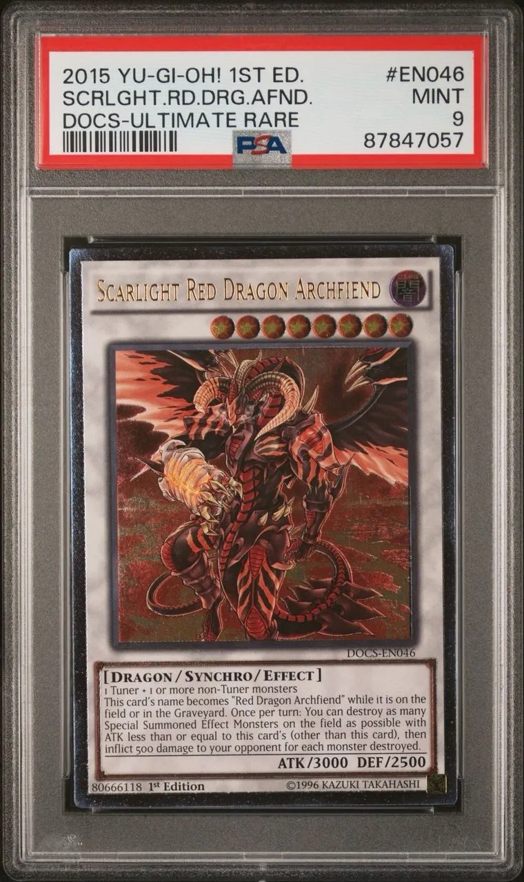Product image for PSA 9 Yu-Gi-Oh! 2015 Scarlight Red Dragon Archfiend Ultimate Rare