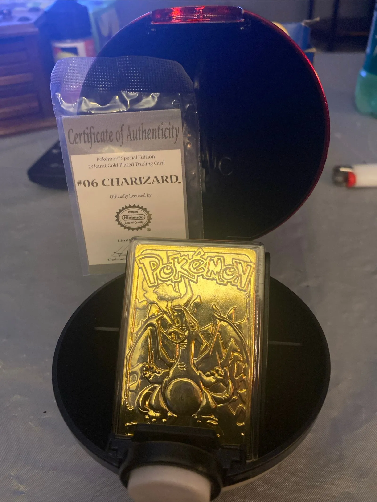costco have pokemon cards Pokemon-Charizard-23K Gold Plated Trading Card 1999 – CertiMart Inc main image 0
