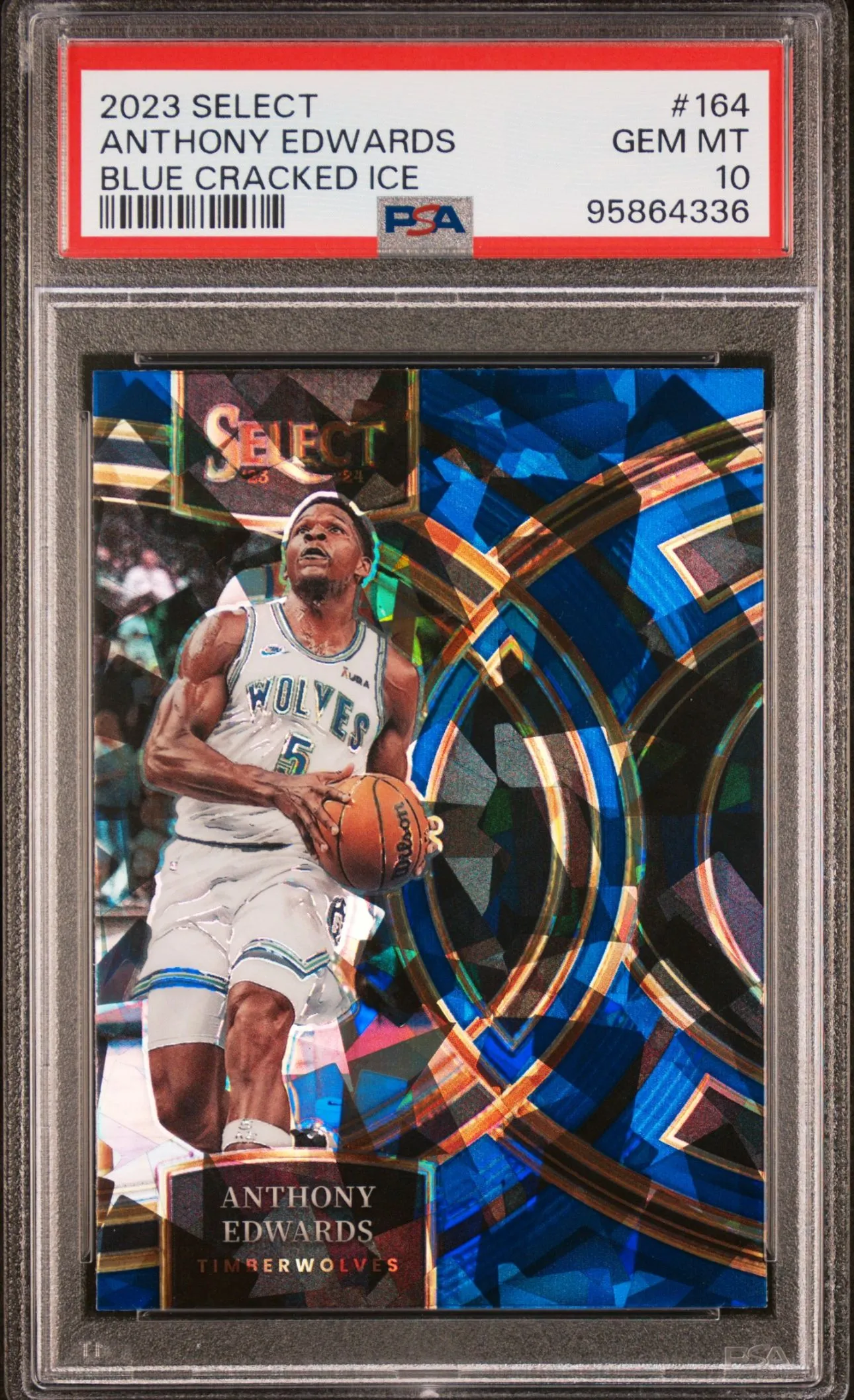 Product image for Anthony Edwards Blue Cracked Ice PSA 10