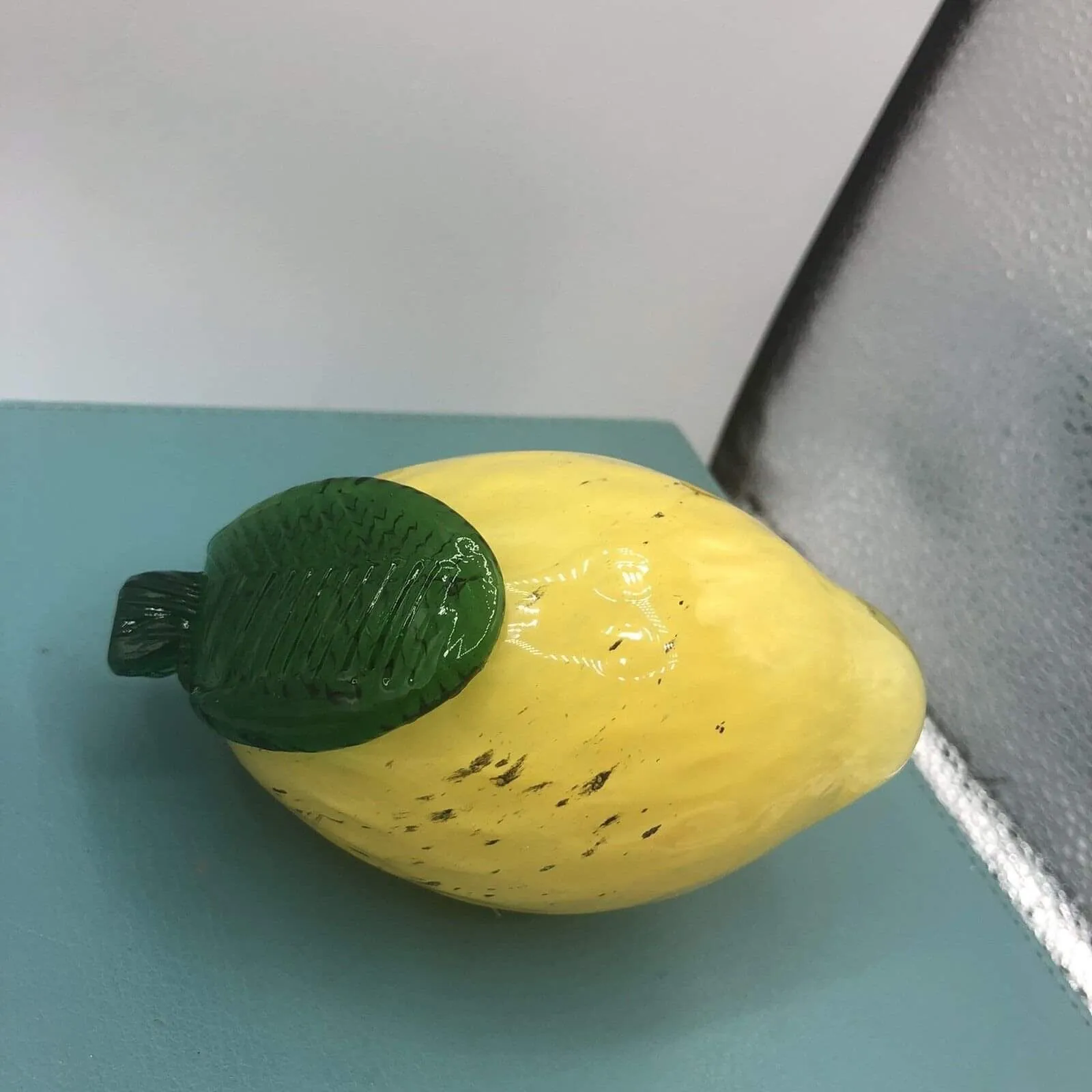 Product image for Art glass yellow lemon figurine