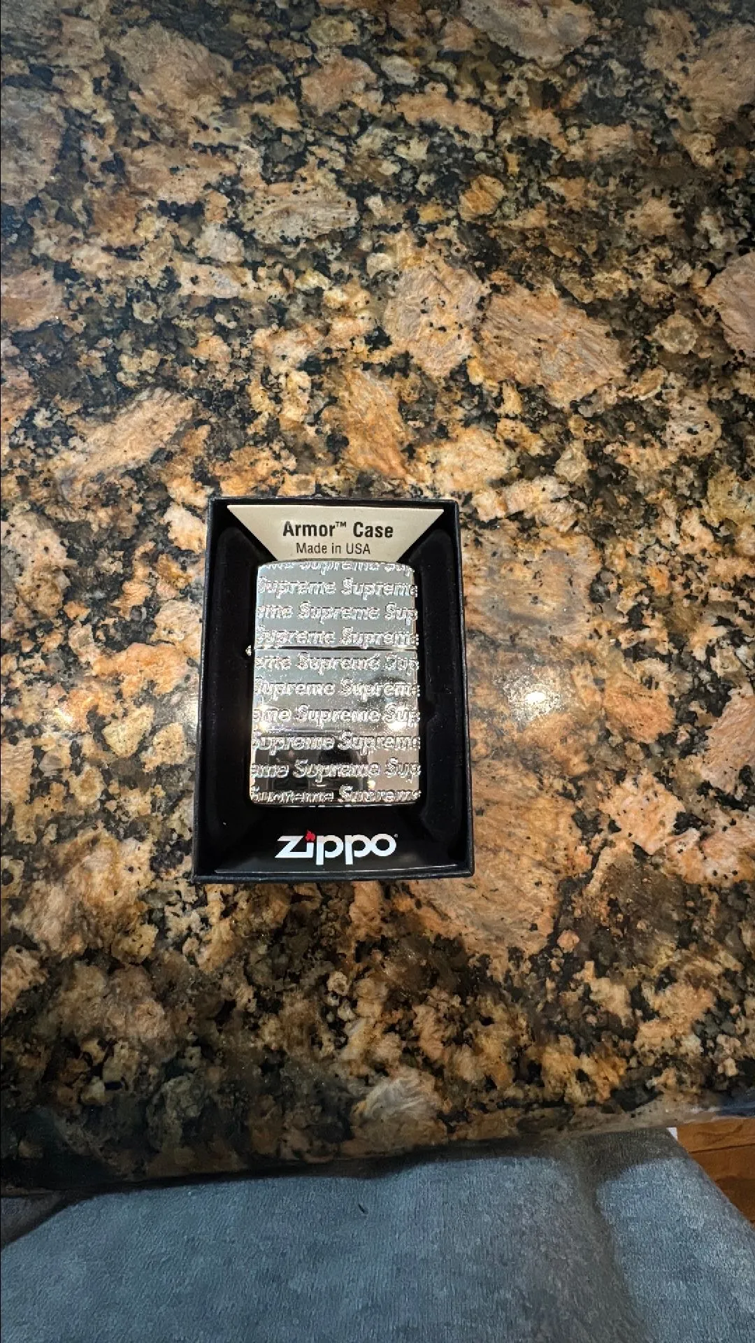 Product image for Supreme Sliver Repeat zippo