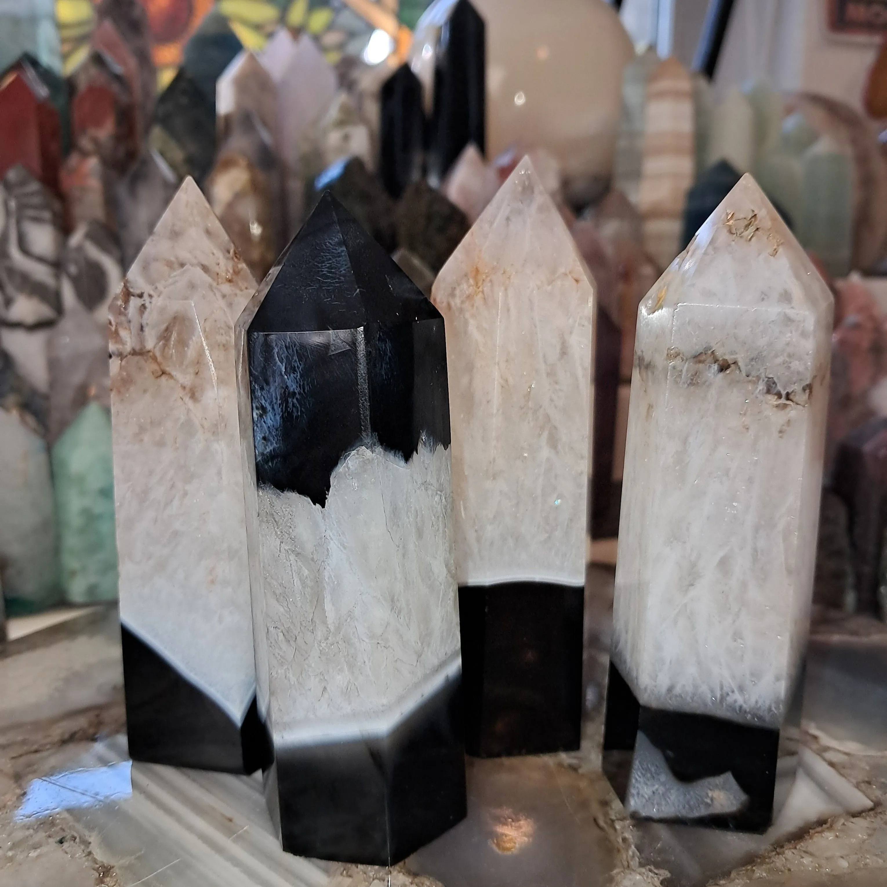 Product image for Black agate tower