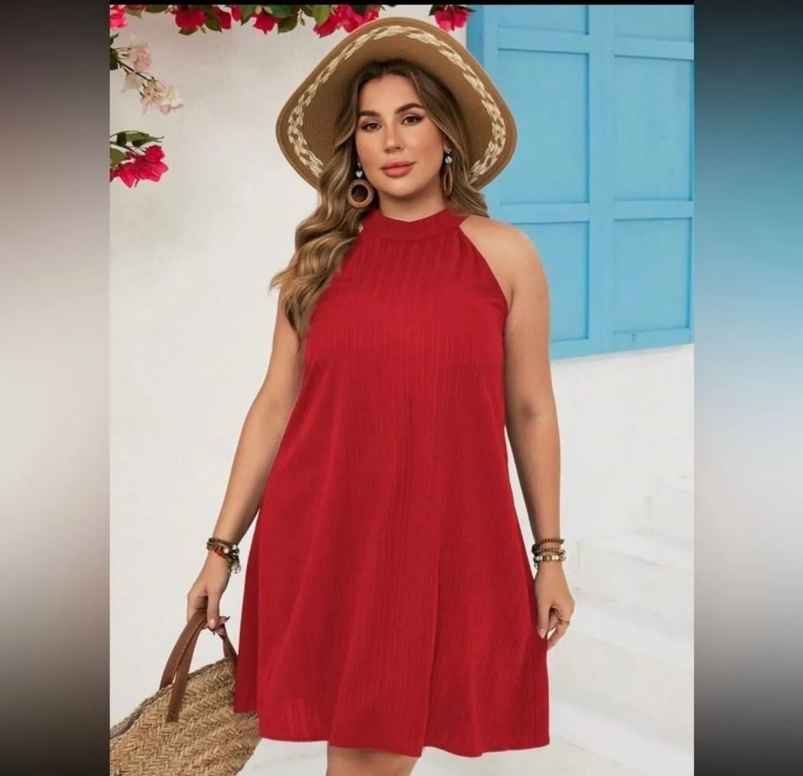 Product image for NEW Halter style red dress plus size 4X 🌹🌺🌸 BN