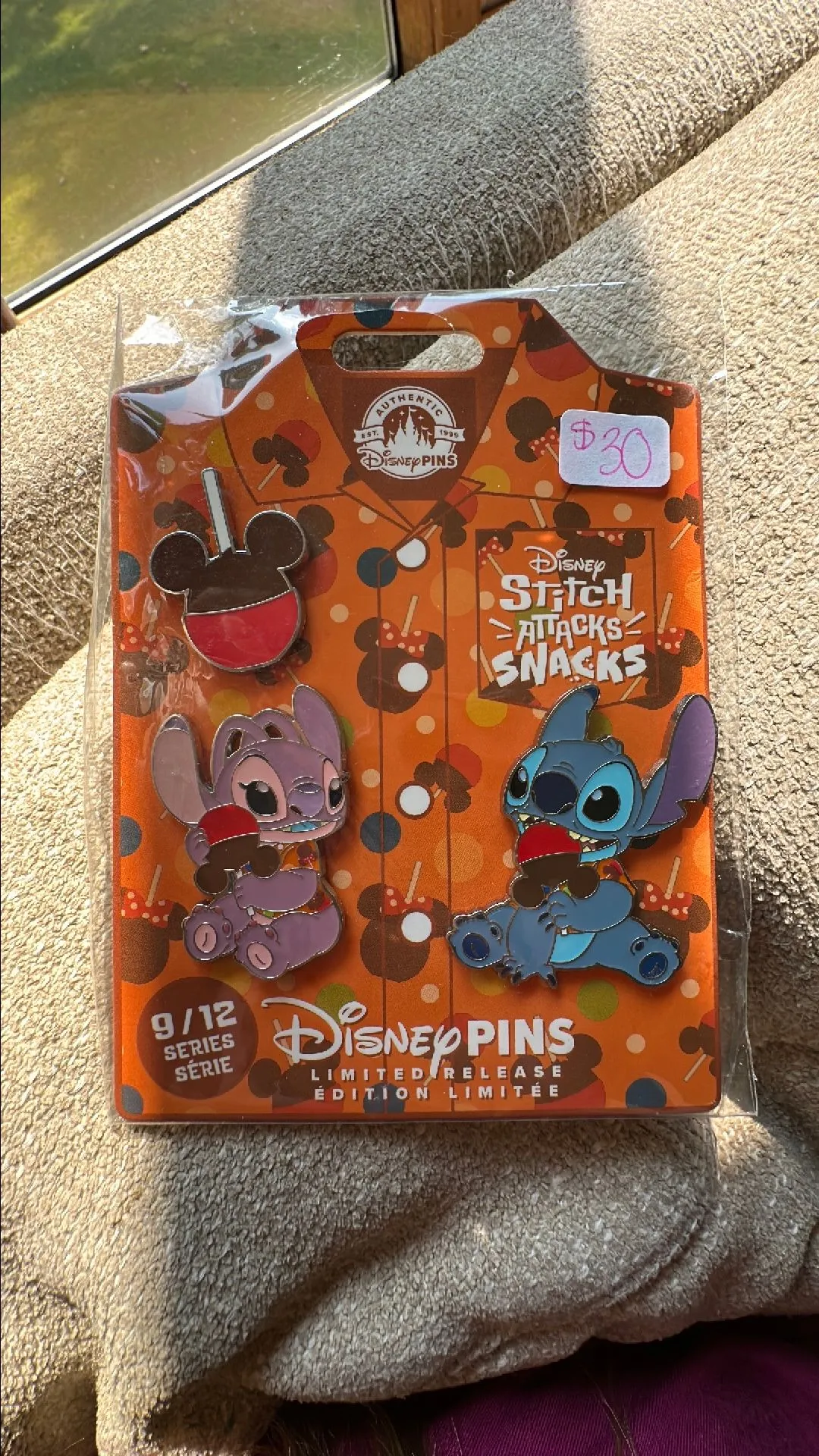 Product image for Stitch Attacks Snacks-3 Pin Set- Candy Apple Pin