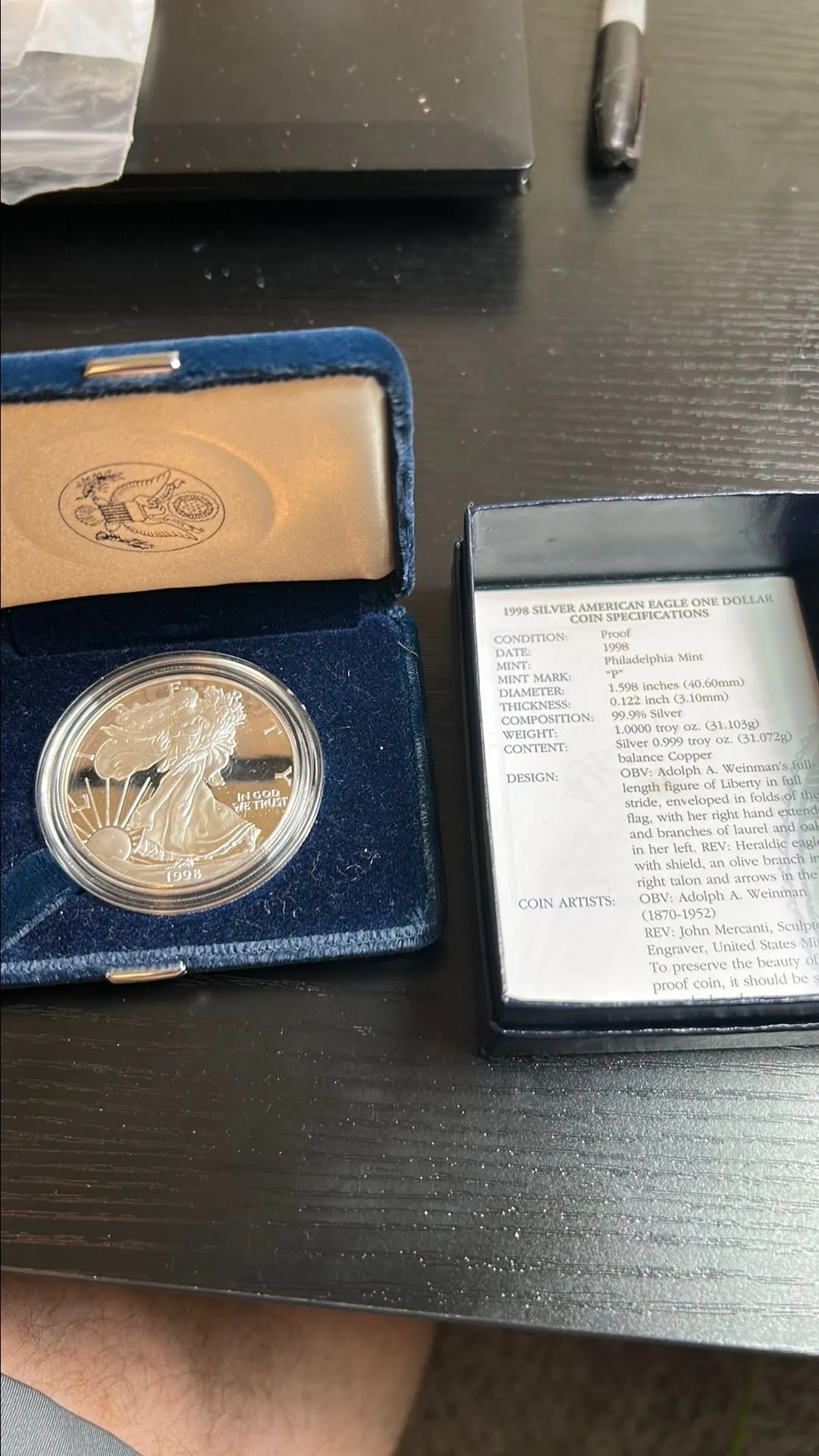 Product image for 1998-P proof ASE OGP.