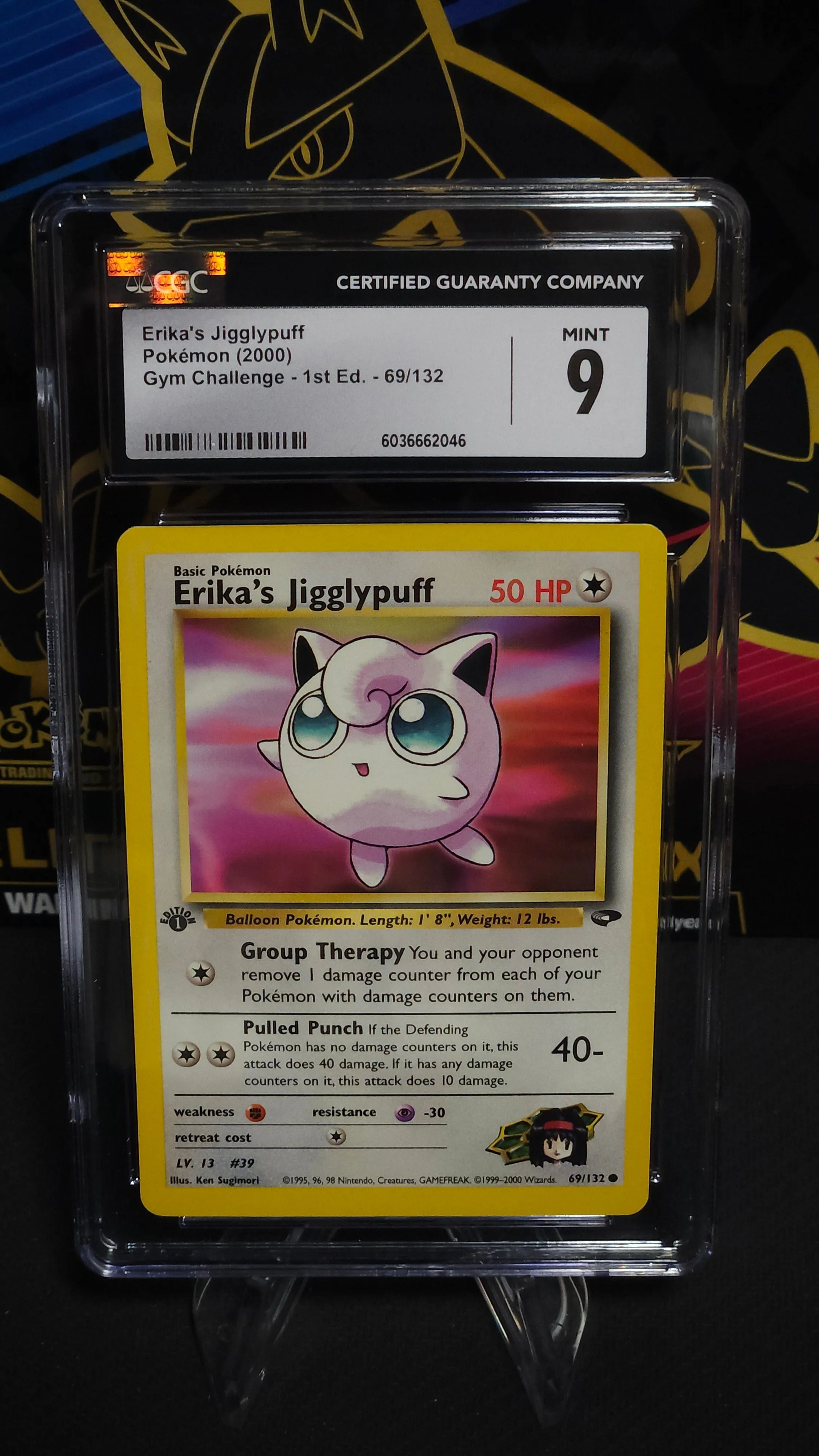 Pokmon Erika's Jigglypuff #69, 1st Edition Gym Challenge, Wotc, CGC 9!!!   Whatnot: Shop, Sell, Connect