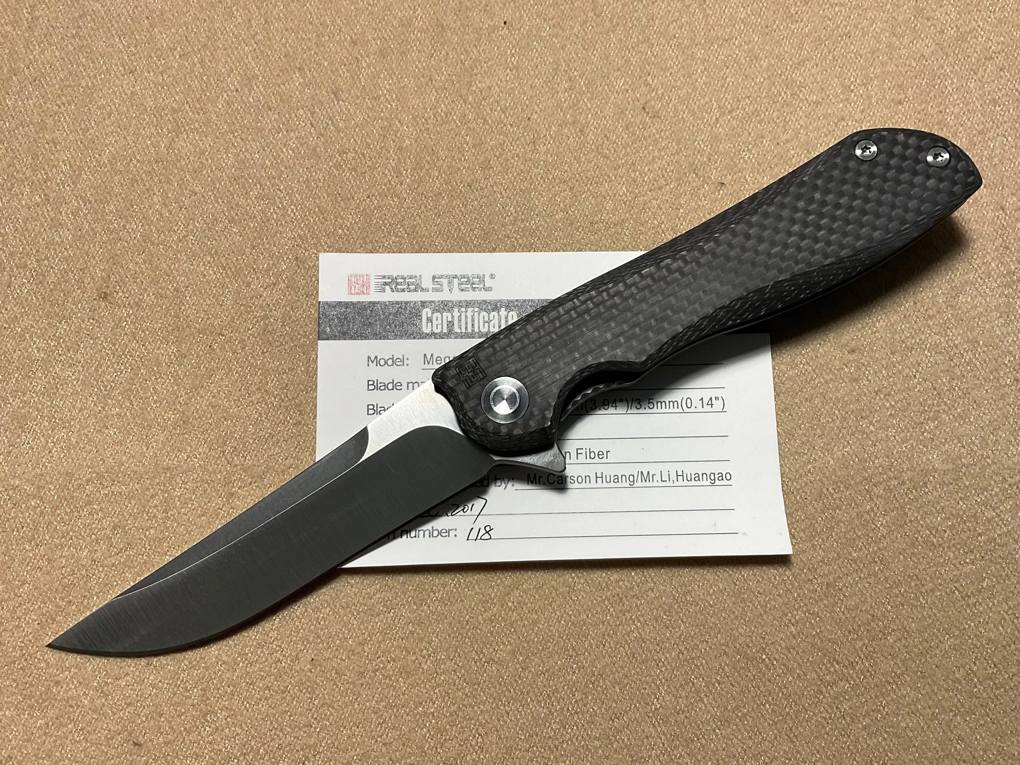 Product image for Real Steel Knives Megalodon Eclipse  #9612