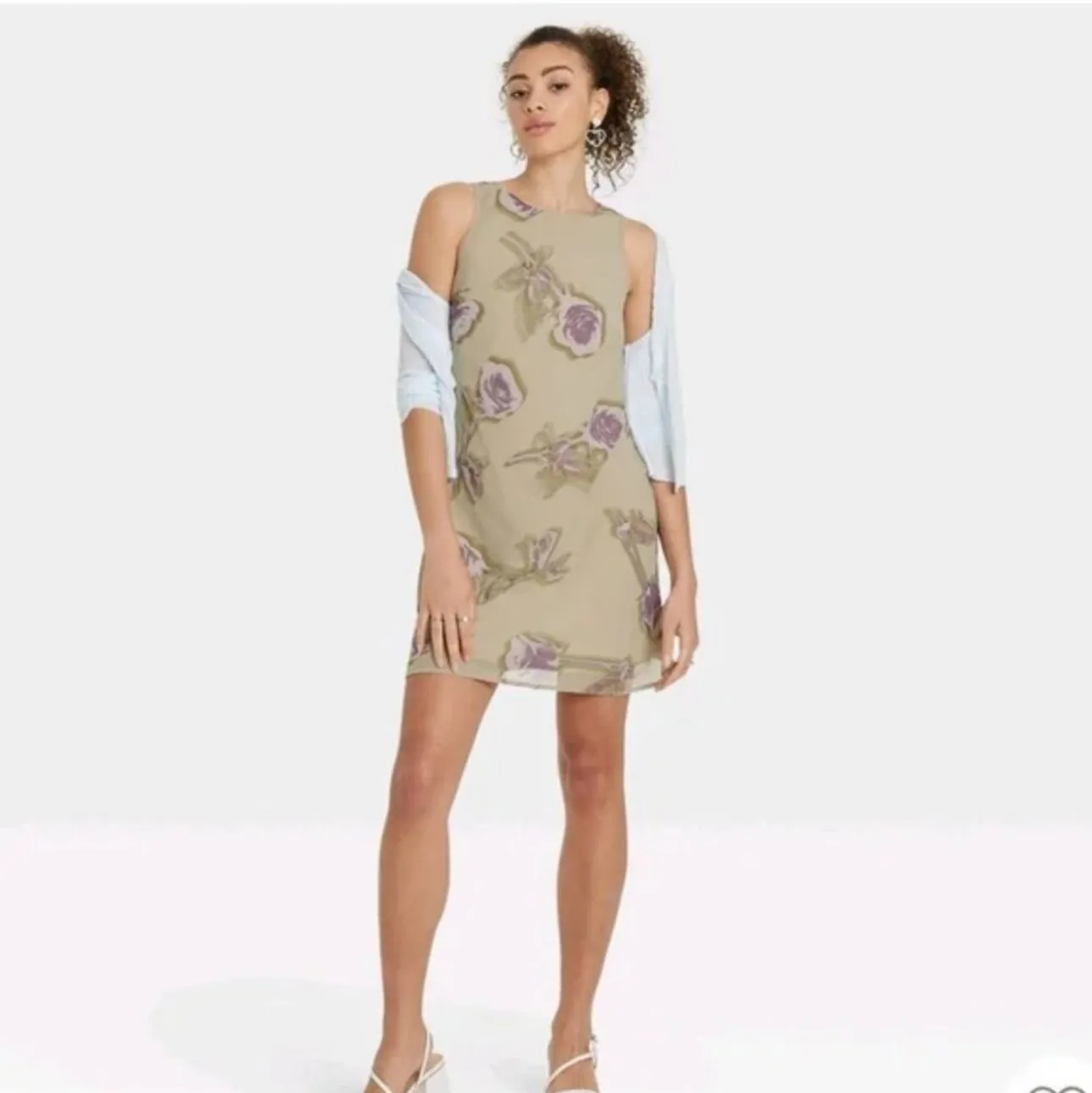 Wild Fable Mini Slip Green Floral Dress  Whatnot: Shop, Sell, Connect