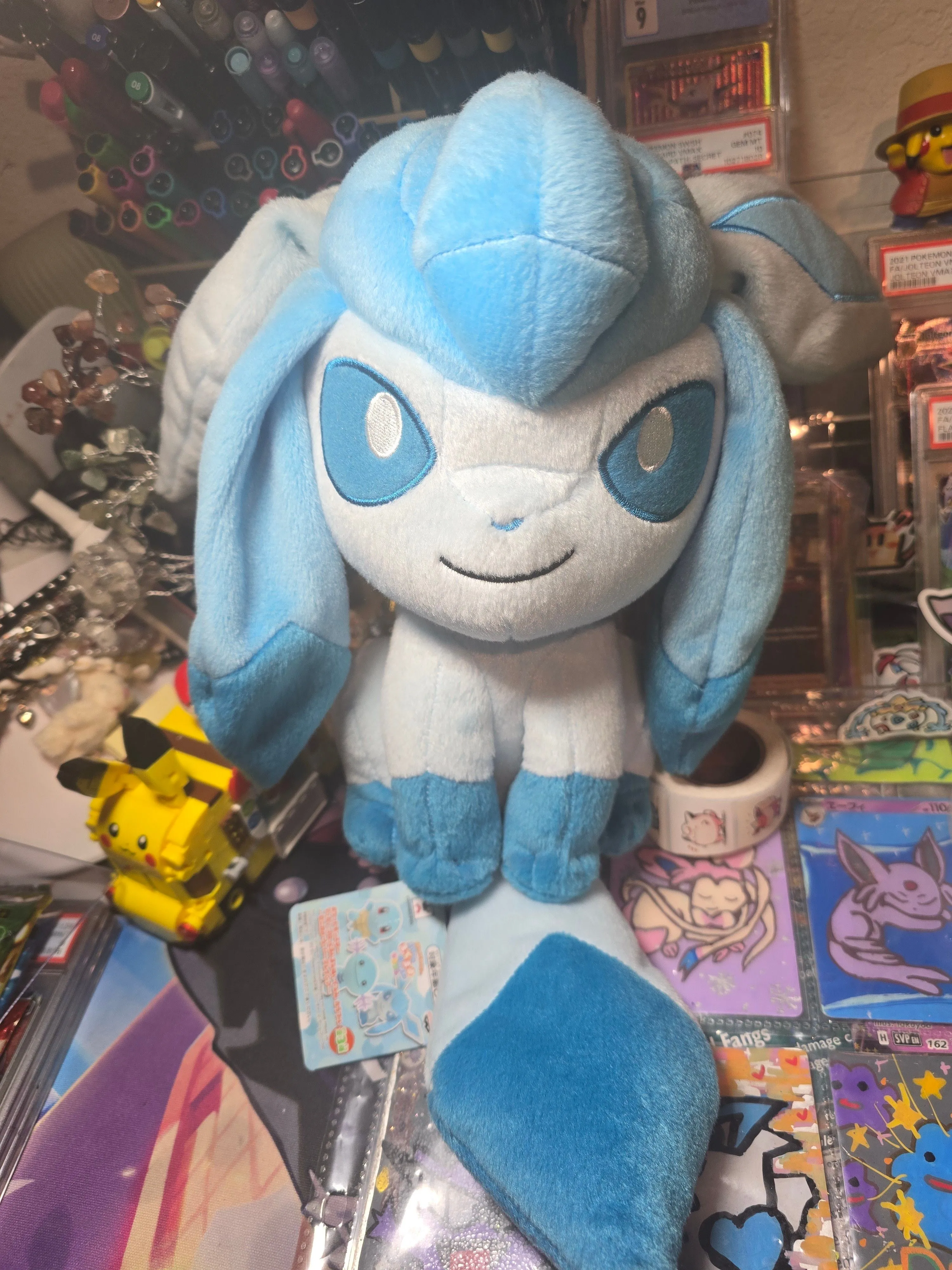 Product image for Glaceon Pokemon Banpresto 2019 Japan Manmaru 9” Plush pokedoll eevee