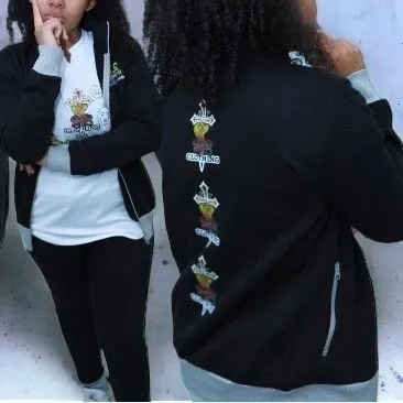 Product image for Tracksuit Women black white.