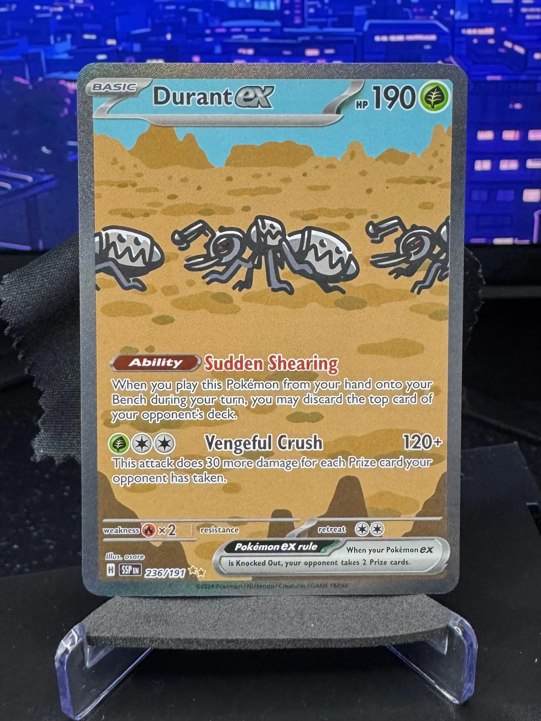 durant pokemon card Durant ex Pokemon Surging Sparks Special Illustration Rare #236 PSA 9