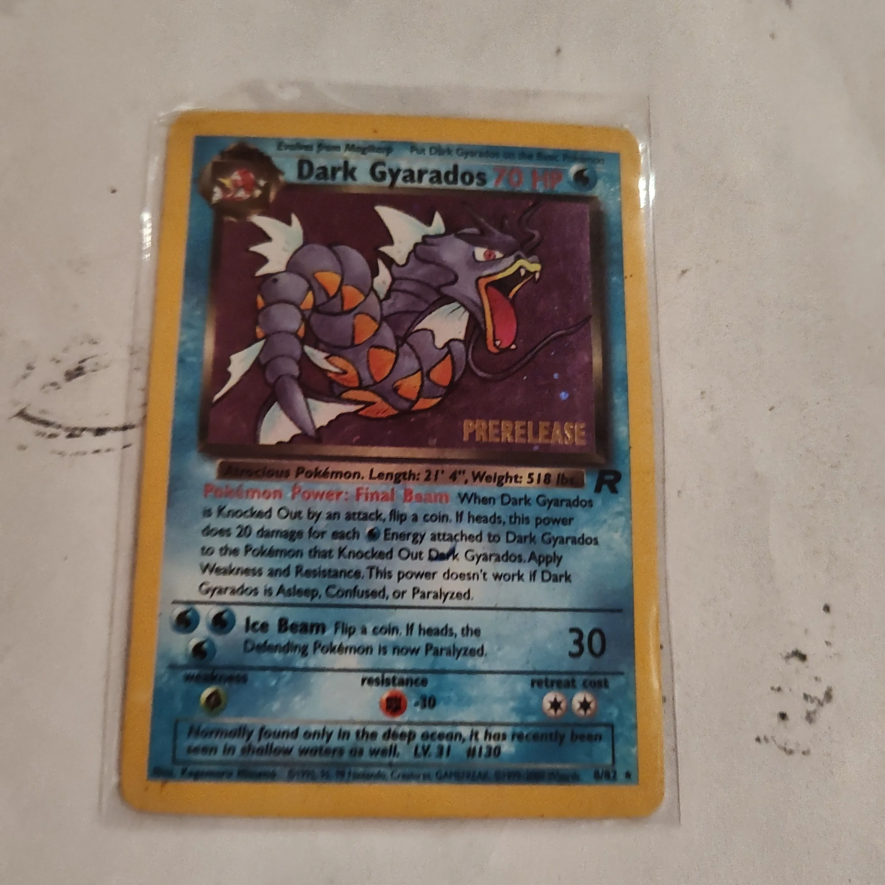 Product image for Pokemon Holo prerelease dark Gyarados 8/82