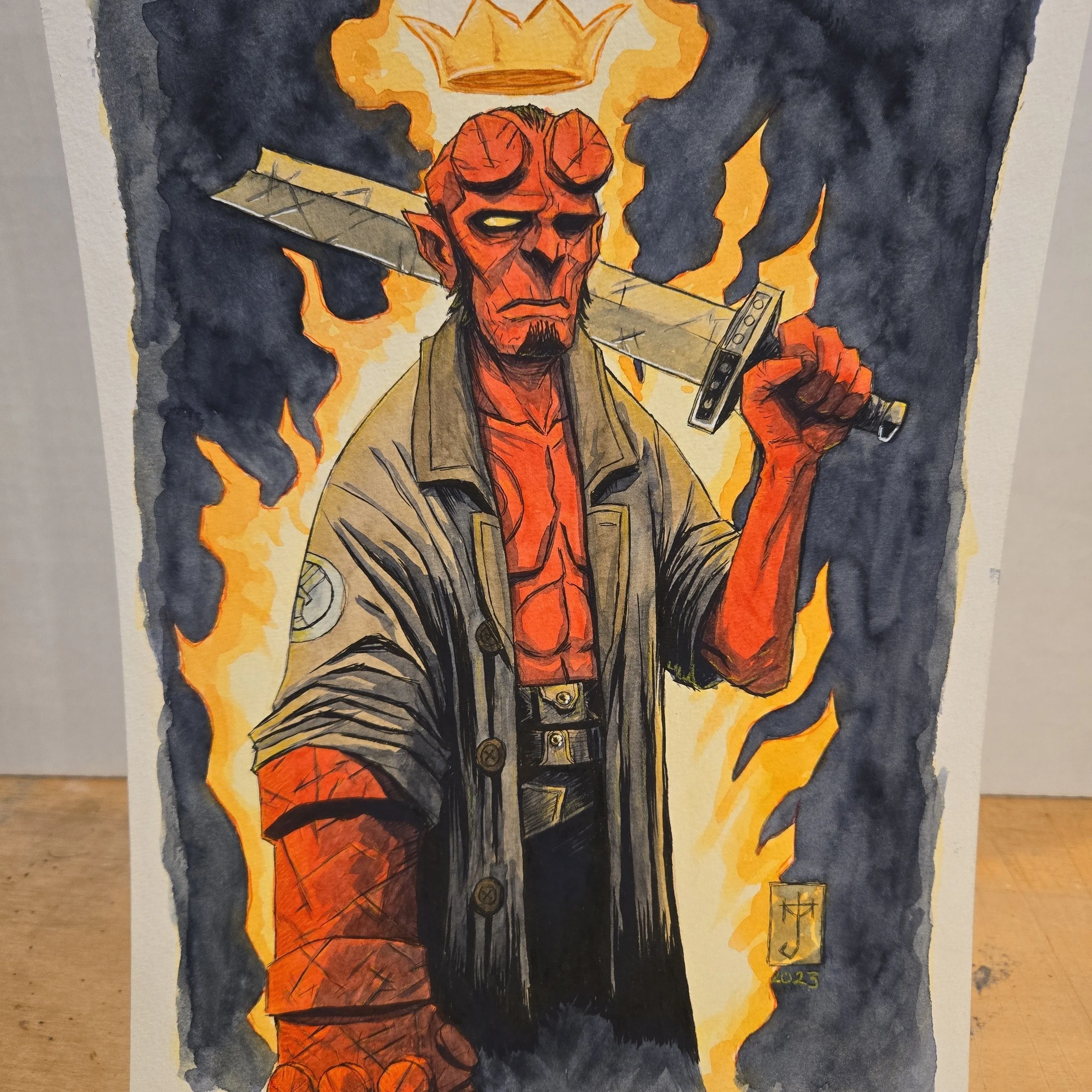 Product image for OA - Hellboy (watercolors)