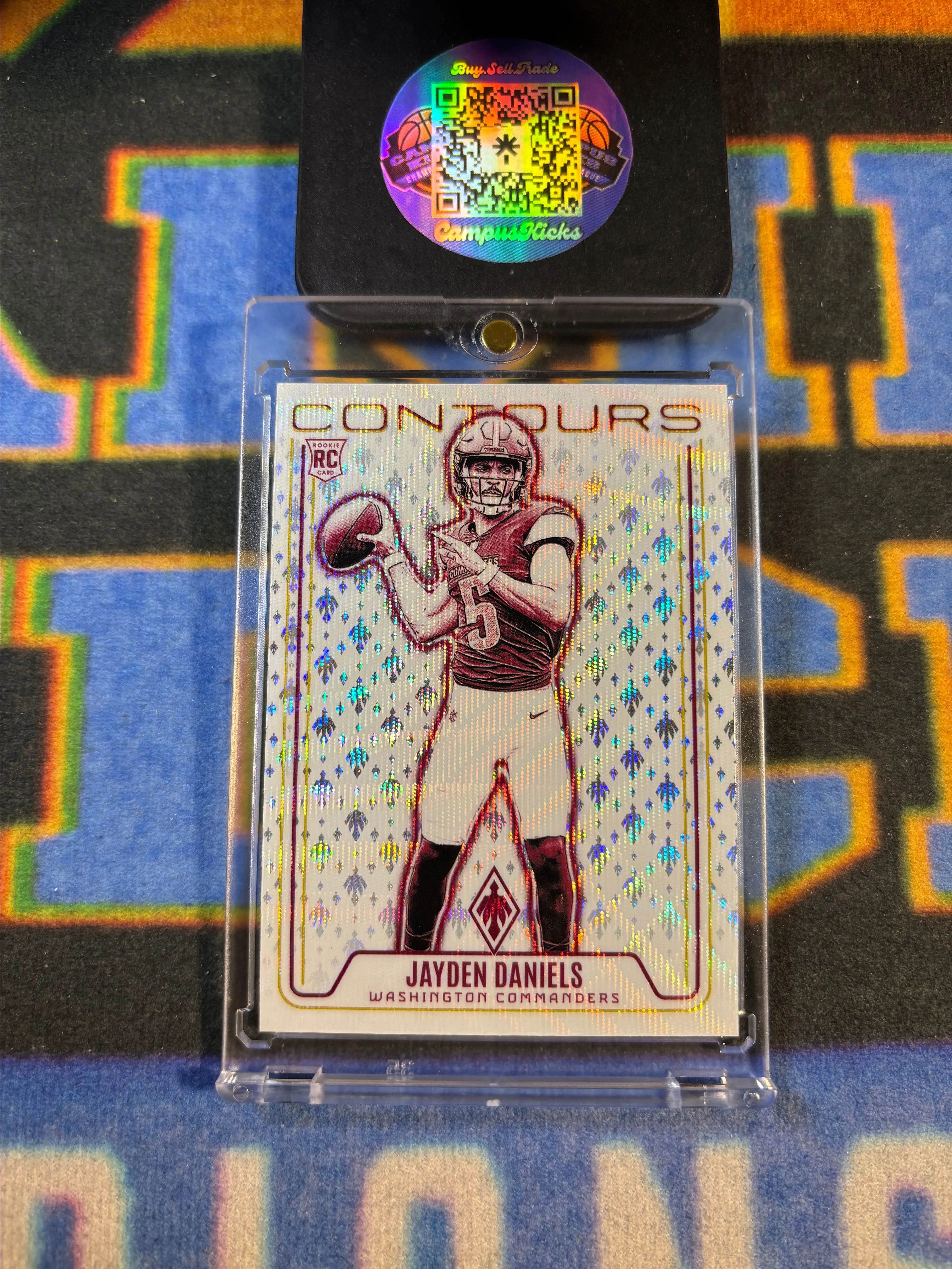 Product image for 2024 Panini Phoenix Contours Jayden Daniels HYPER PRIZM SP