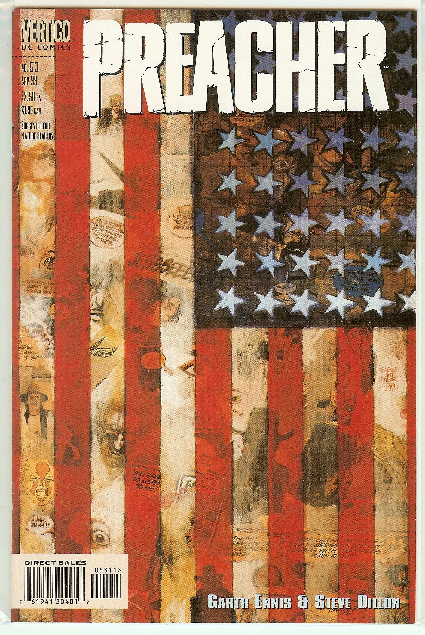 Product image for Preacher #53 NM Garth Ennis