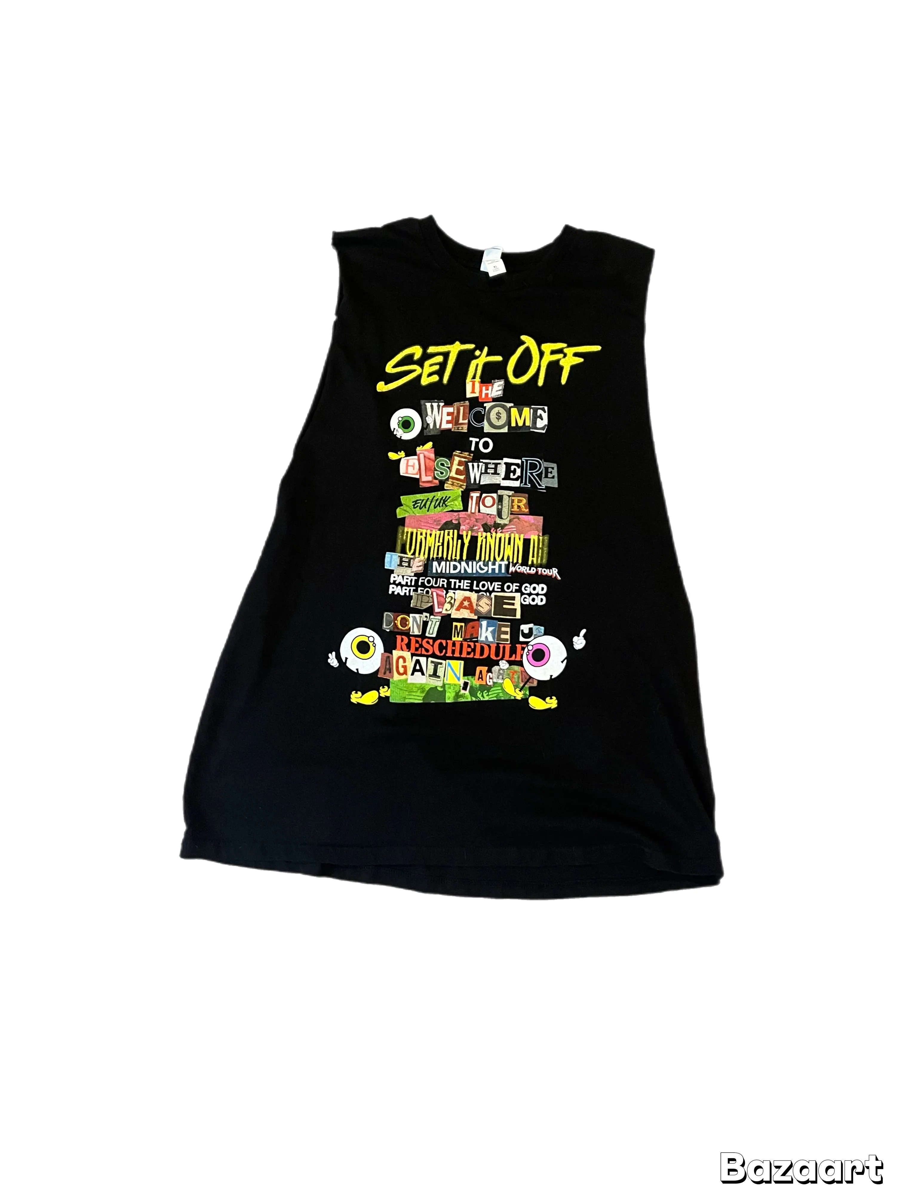 Product image for Set it off band tee chopped shirt