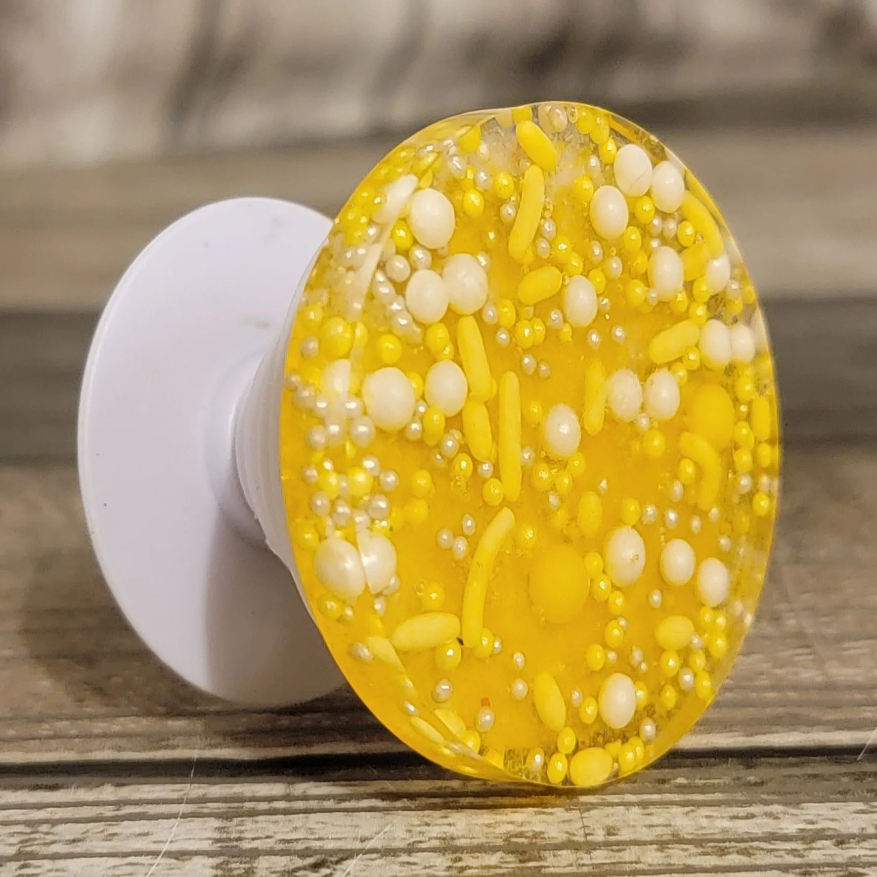 Product image for Yellow Sprinkles Phone Socket/Holder