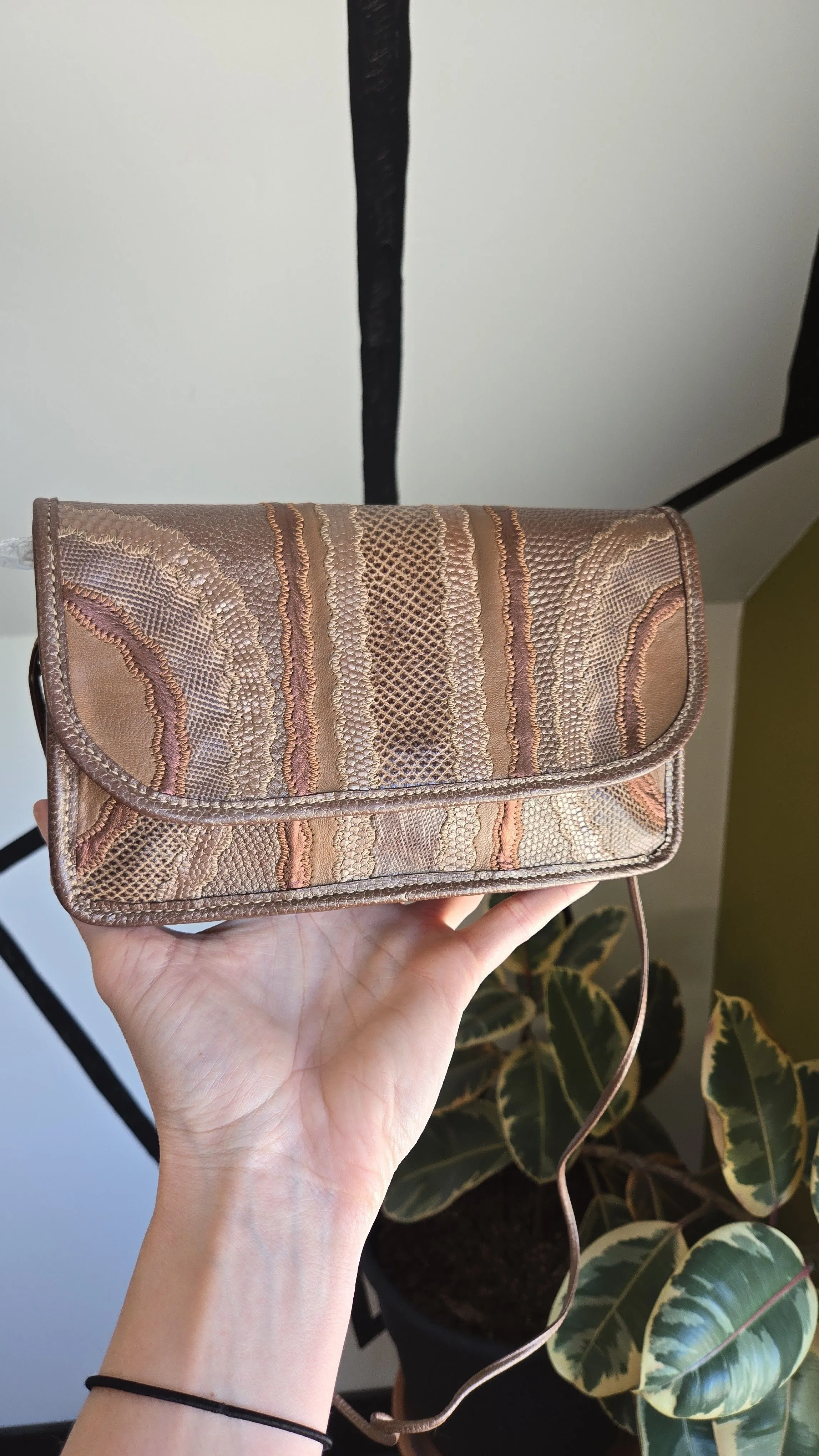 Product image for 21. Carlos Falchi Vintage Leather Crossbody 