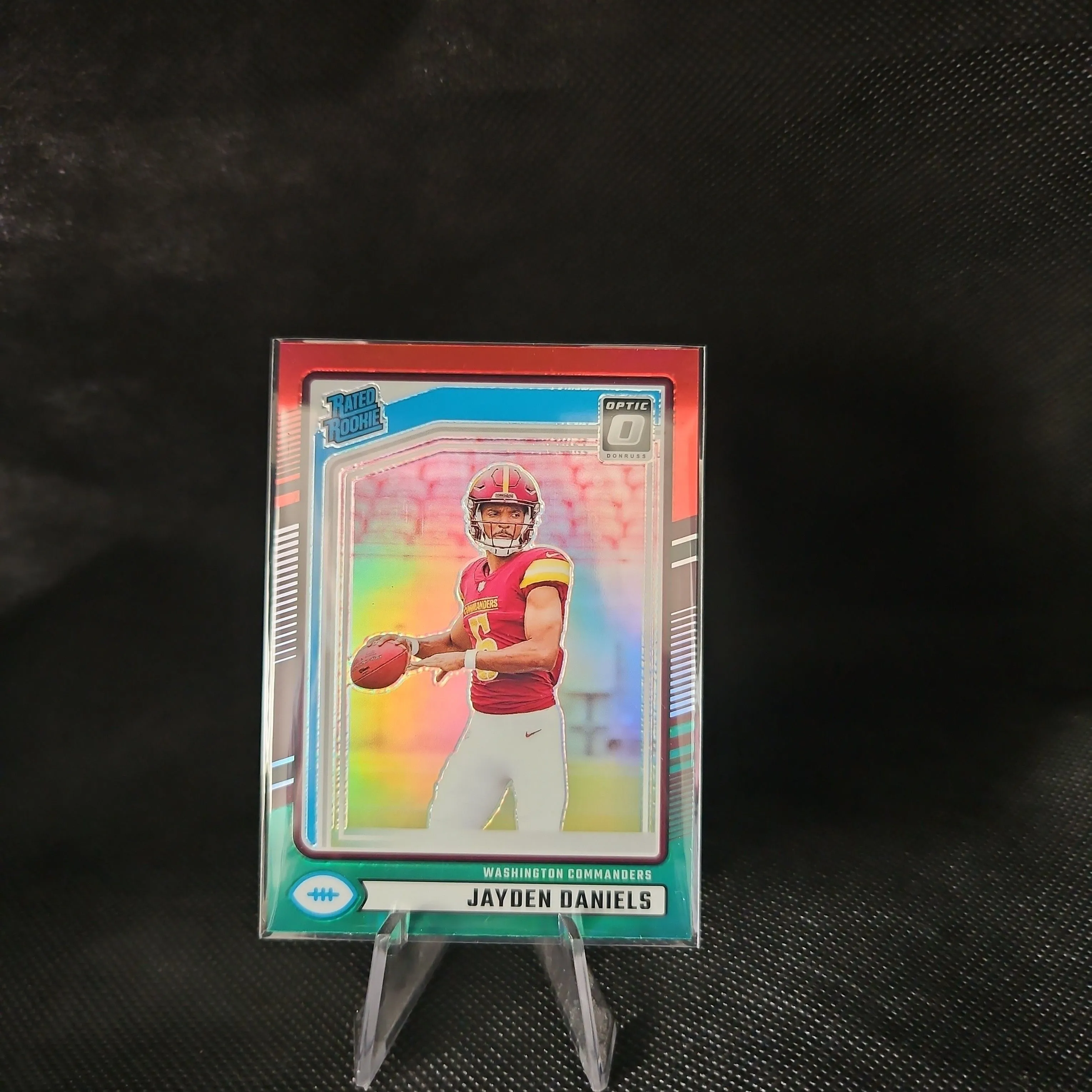 Product image for 2024 Jayden Daniels Donruss Green and Red Optic Preview