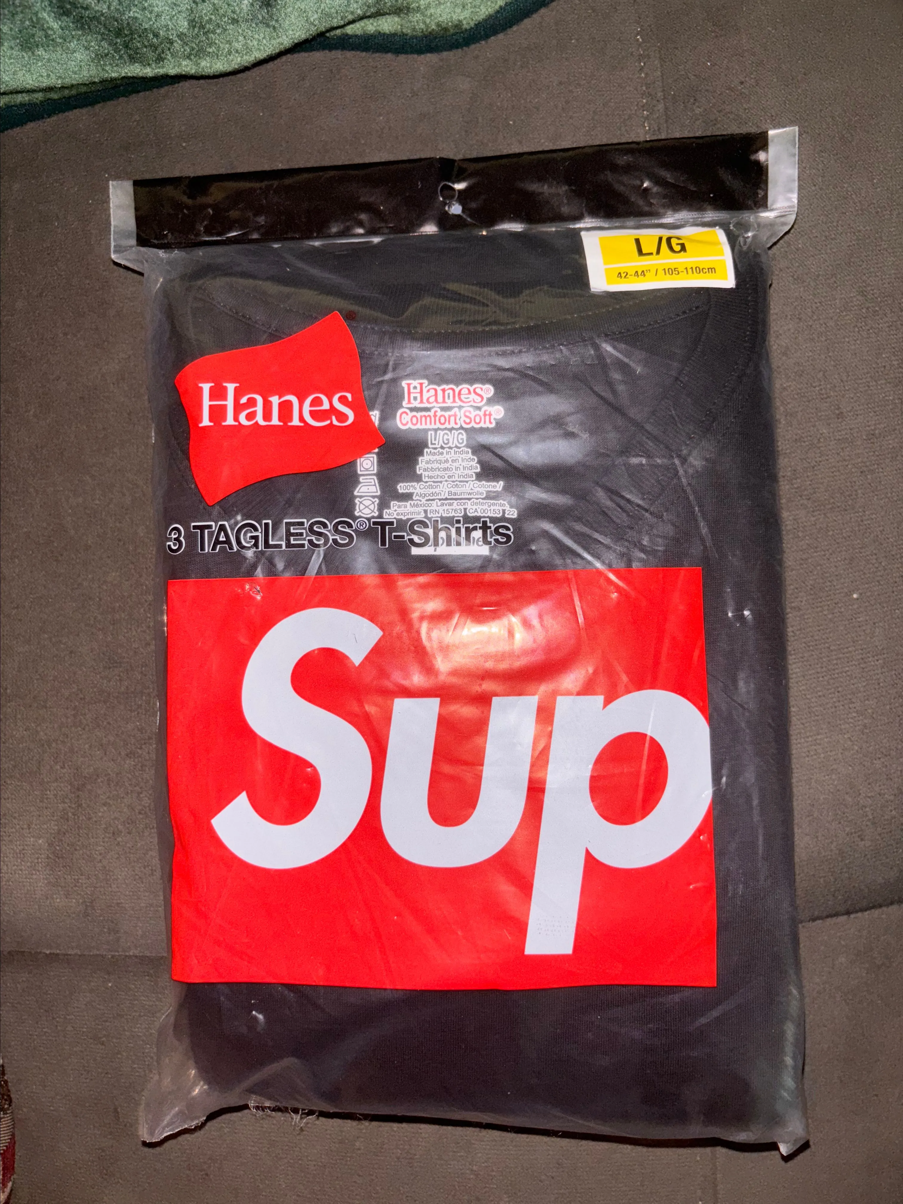 Product image for Supreme 3pk black T-shirts
