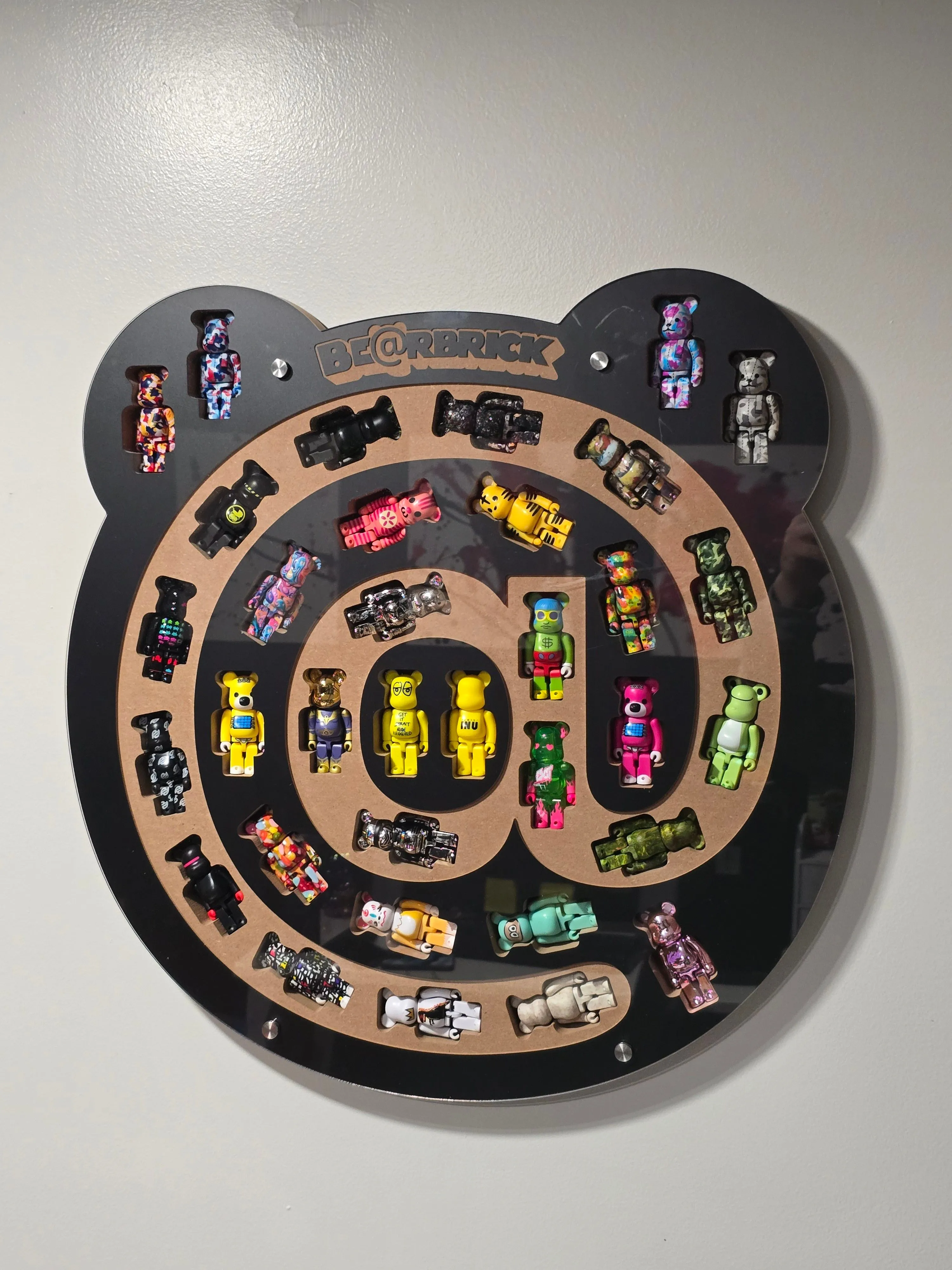 Product image for Bearbrick Display + 34 Be@rbrick 100s | BAPE, Secrets and Vintage
