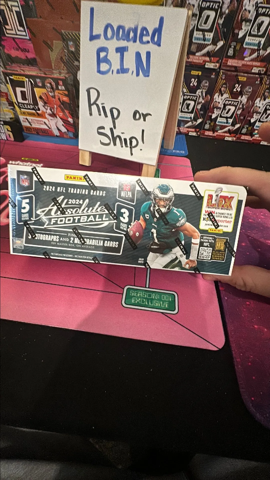 Product image for 2024 Panini Absolute Football Hobby Box 5 hits per box plus kaboom chase