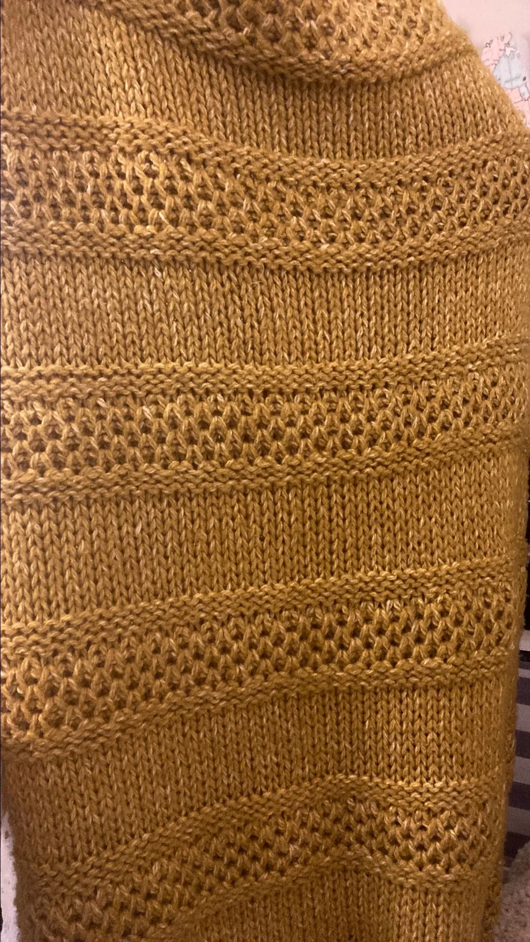 Product image for Colonel mustard crocheted blanket