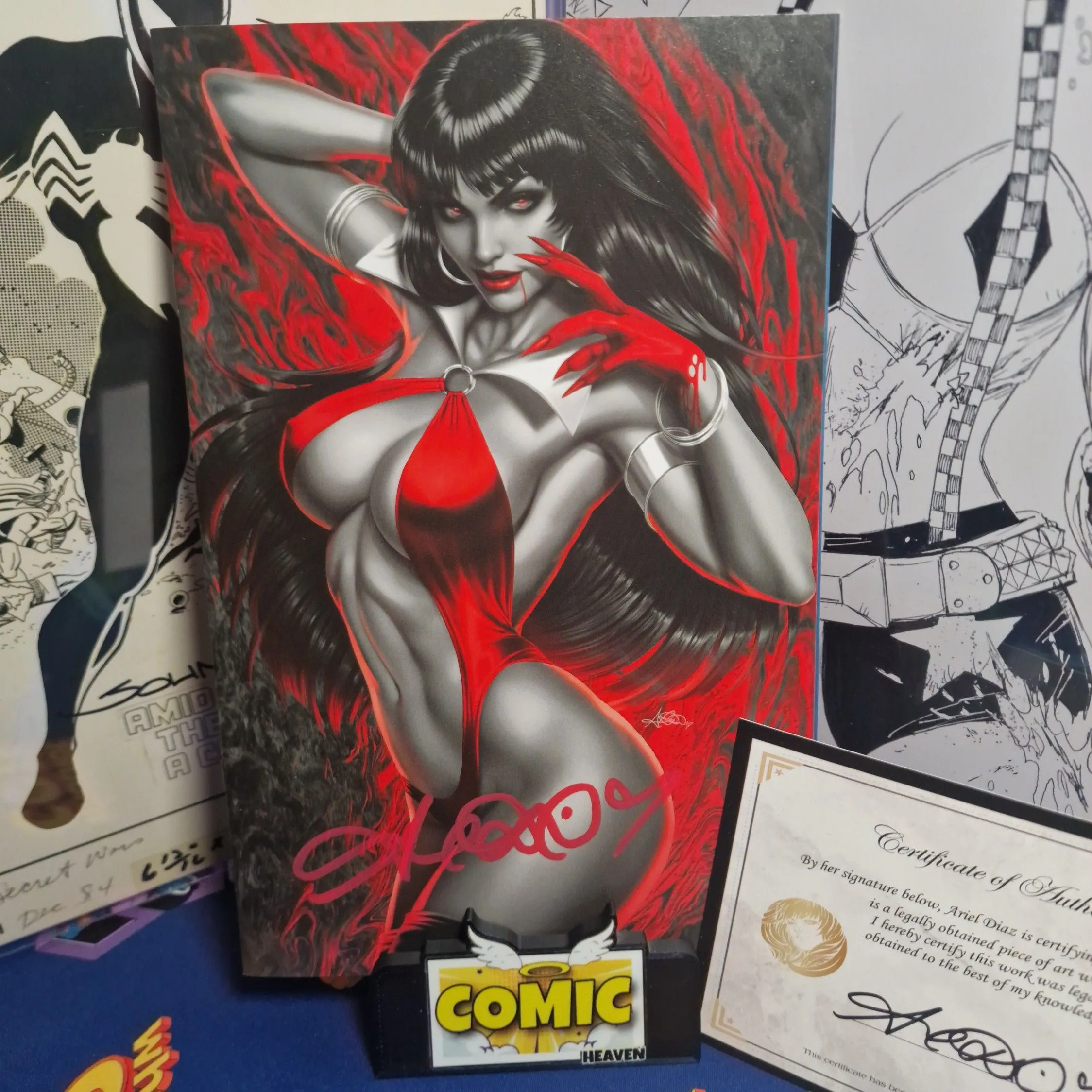Product image for 03. Vampirella Dark Reflections #1 BWR Virgin Exclusive Signed By Ariel Diaz LTD 500 🔥🦇😍