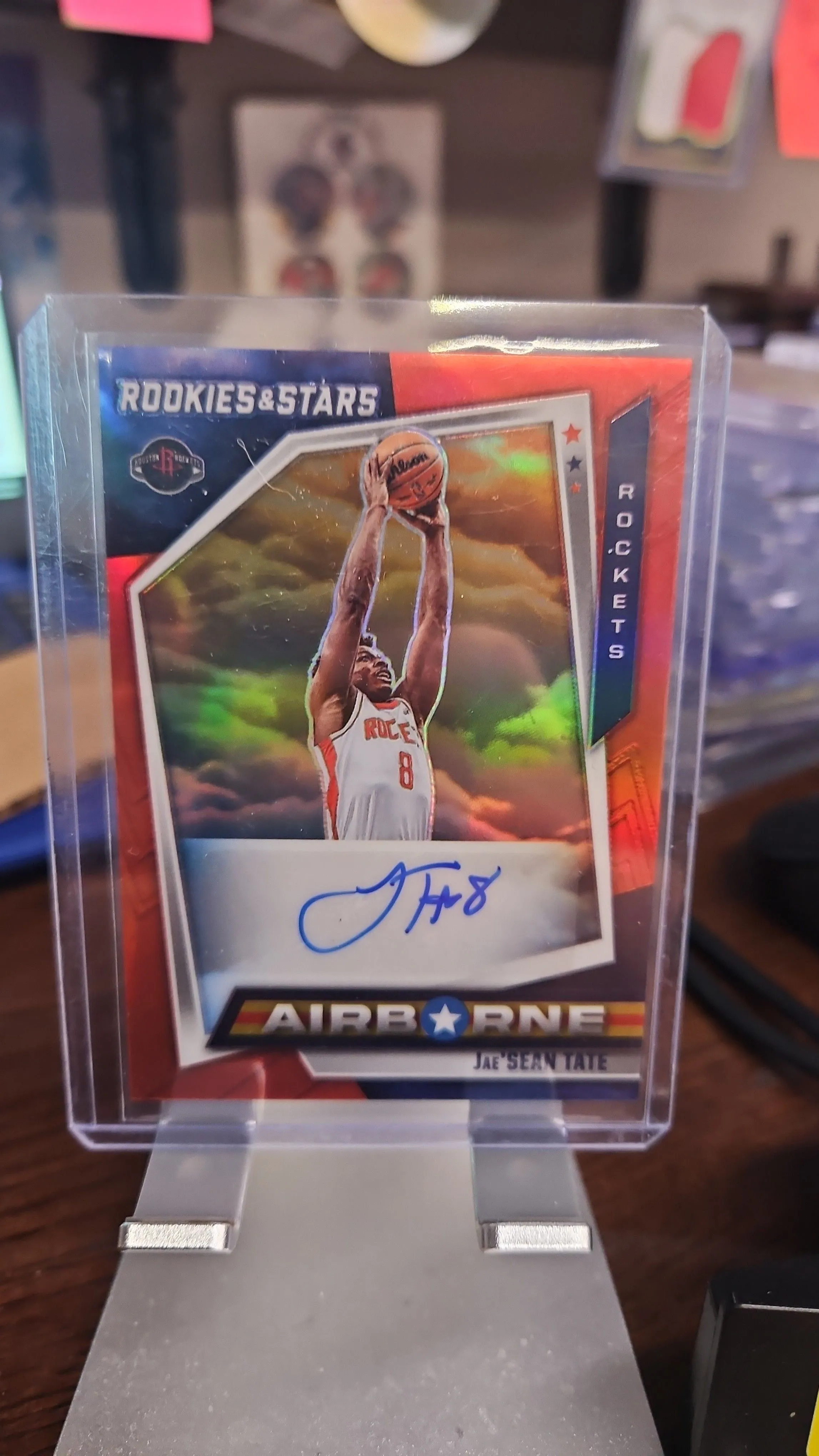 Product image for Jae'Sean Tate Auto 2021-22 Rookie and Stars Airborne.....Rockets