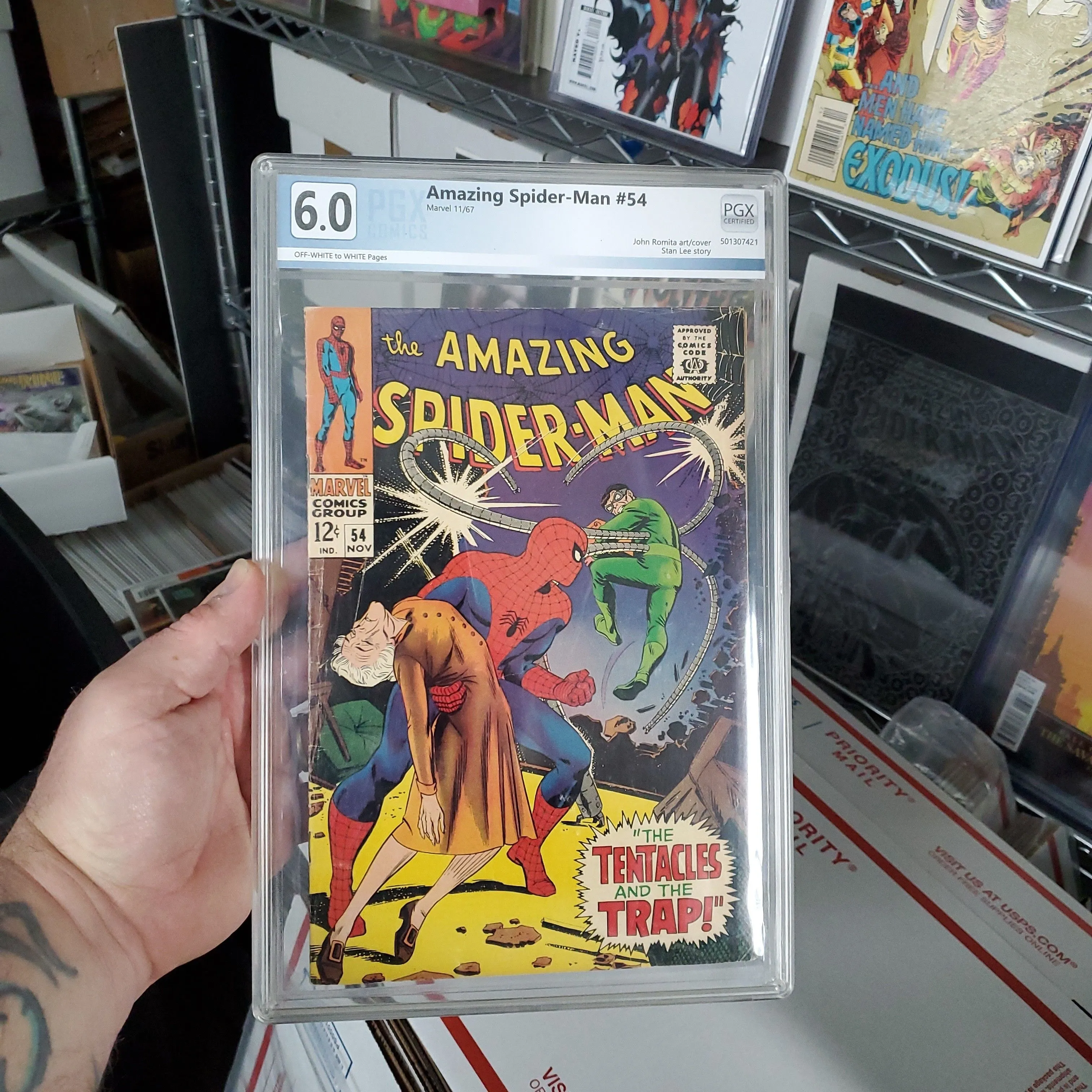 Product image for The Amazing Spider-Man #54. PGX graded 6.0