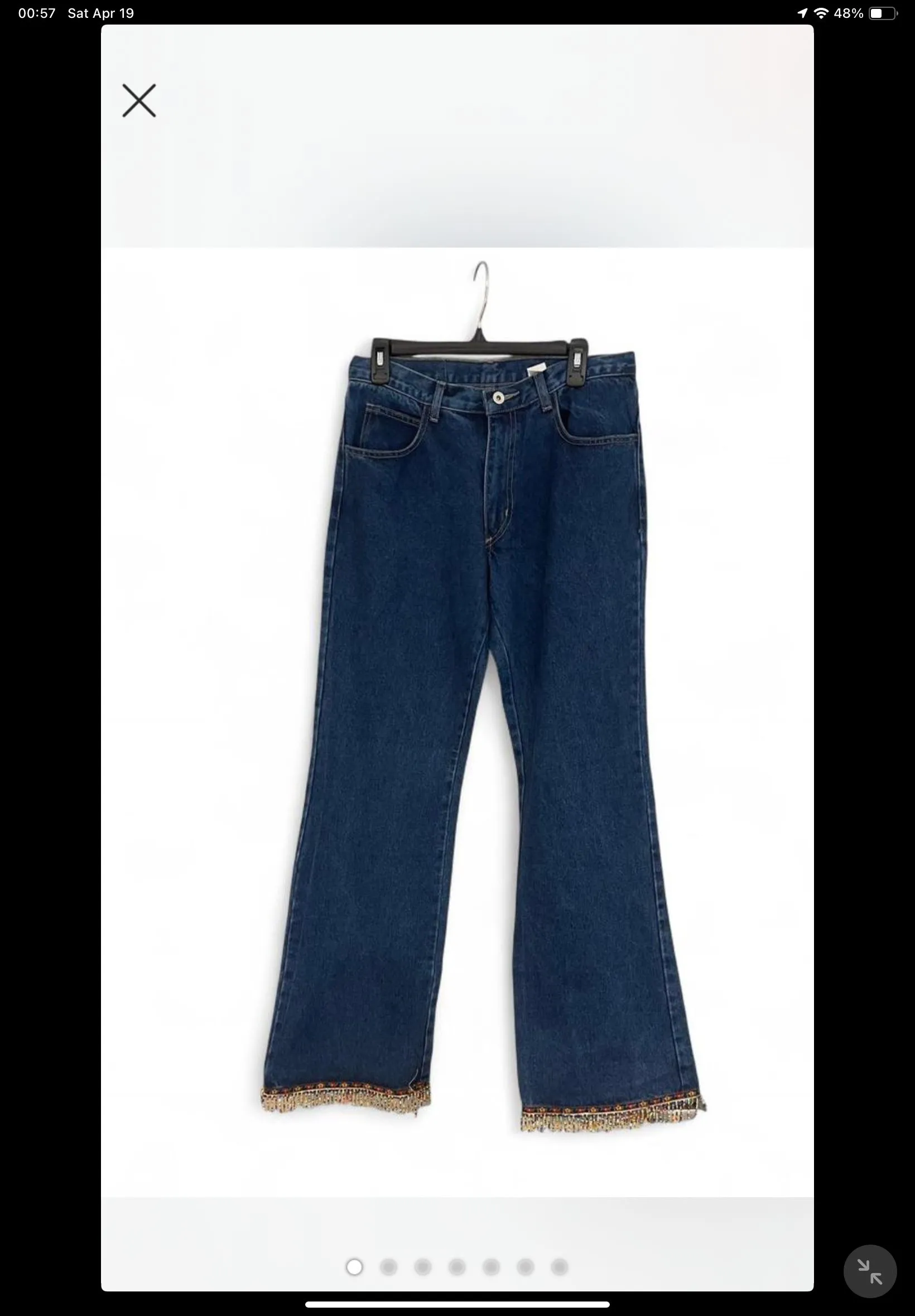 Product image for Boom Boom Beaded Hem Jeans