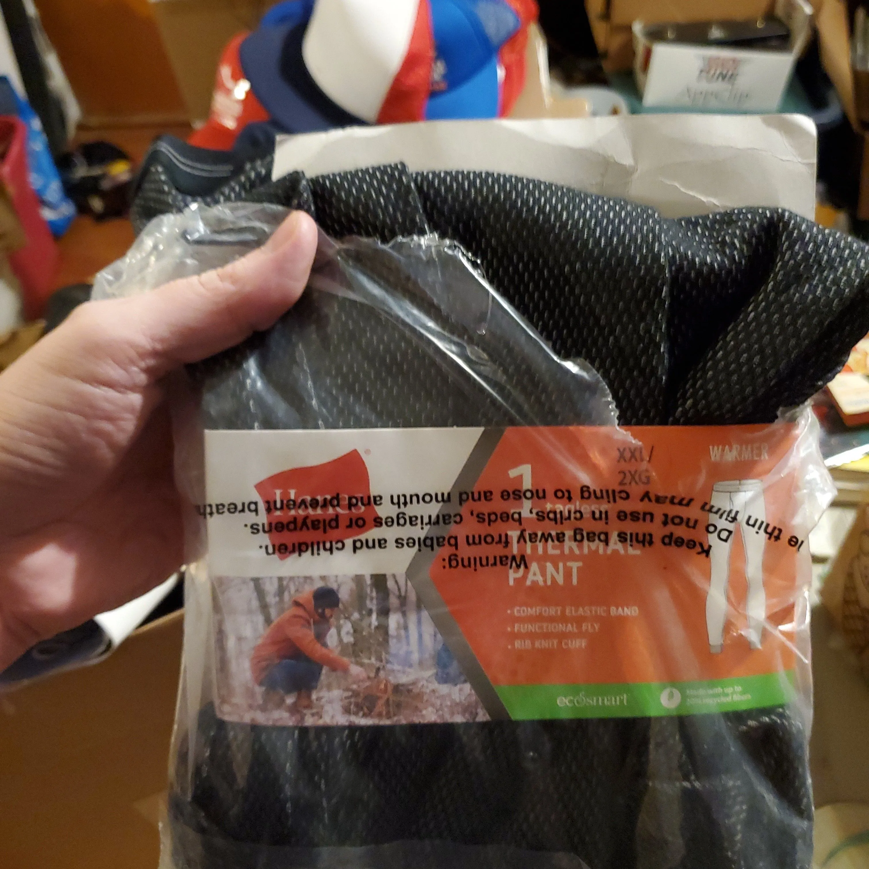Product image for Hanes XXL Thermal Pants Waffle Pattern NEW