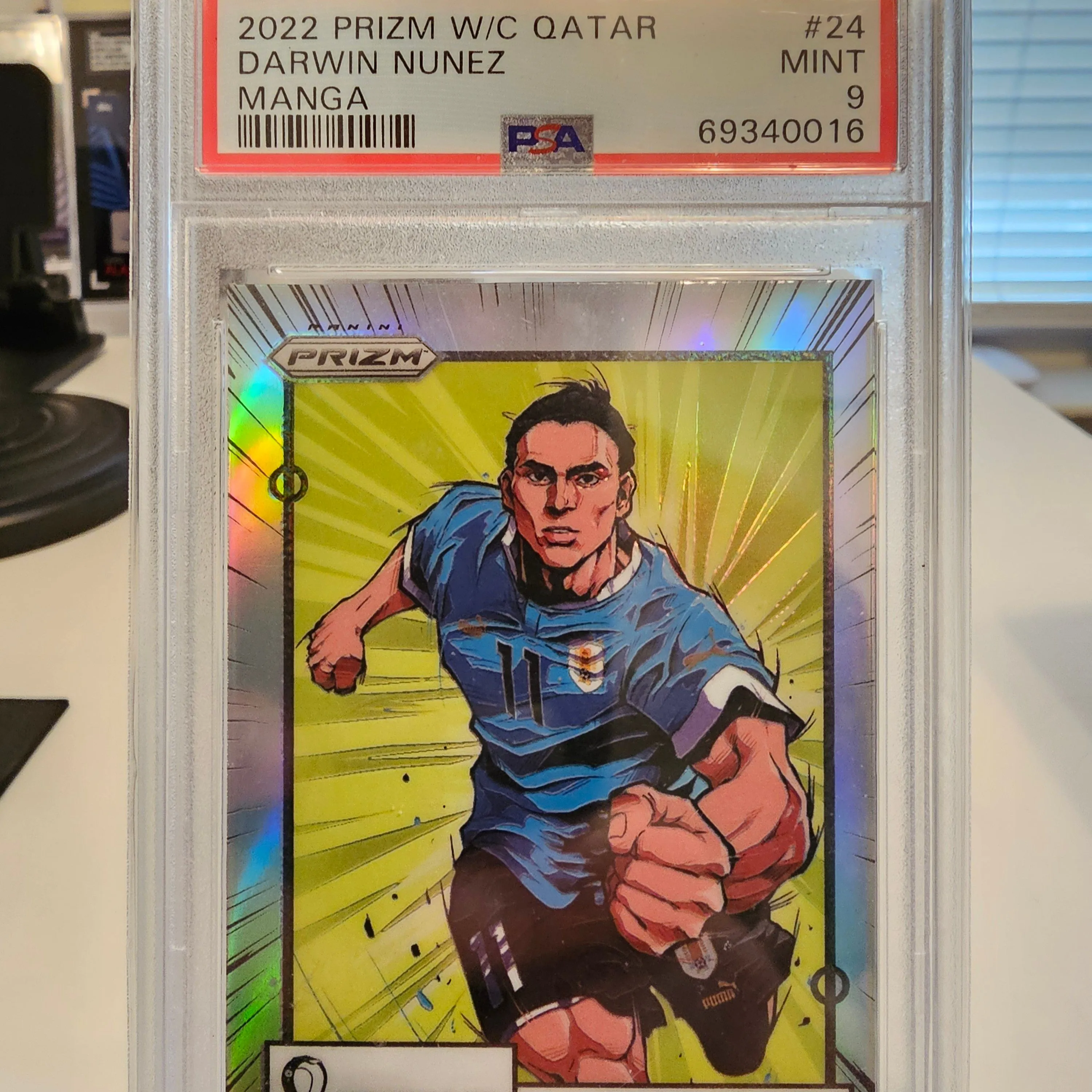 Product image for 2022 Panini Prizm World Cup Qatar Manga Darwin Nunez Manga PSA MINT 9