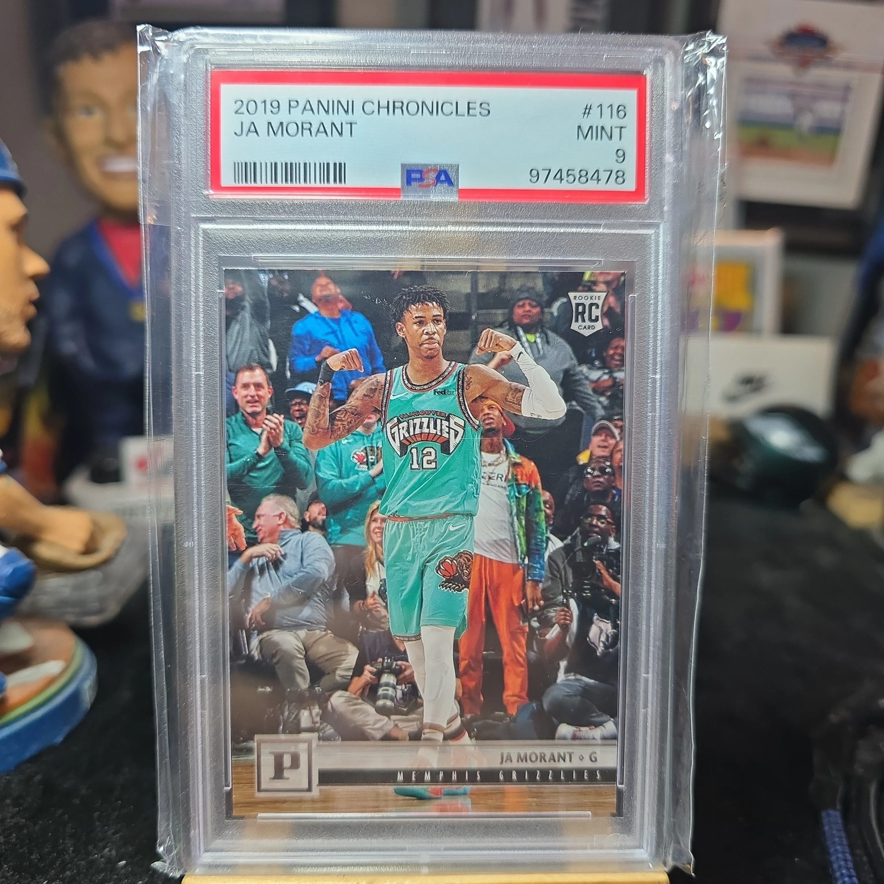 Product image for 2019 Panini Chronicles Ja Morant RC 116  PSA MINT 9 YOUNG DOLPH RIP