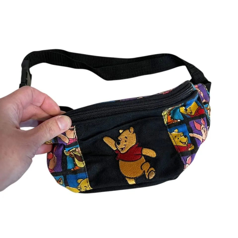 Product image for Vintage Disney Winnie The Pooh Fanny Pack 90s Colorful Adjustable