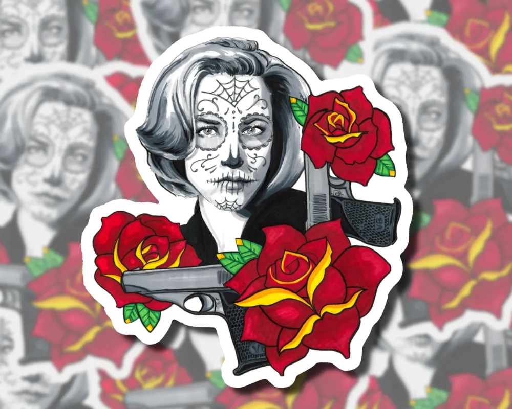 Product image for Dana Scully | Sugar Skull | Vinyl Sticker