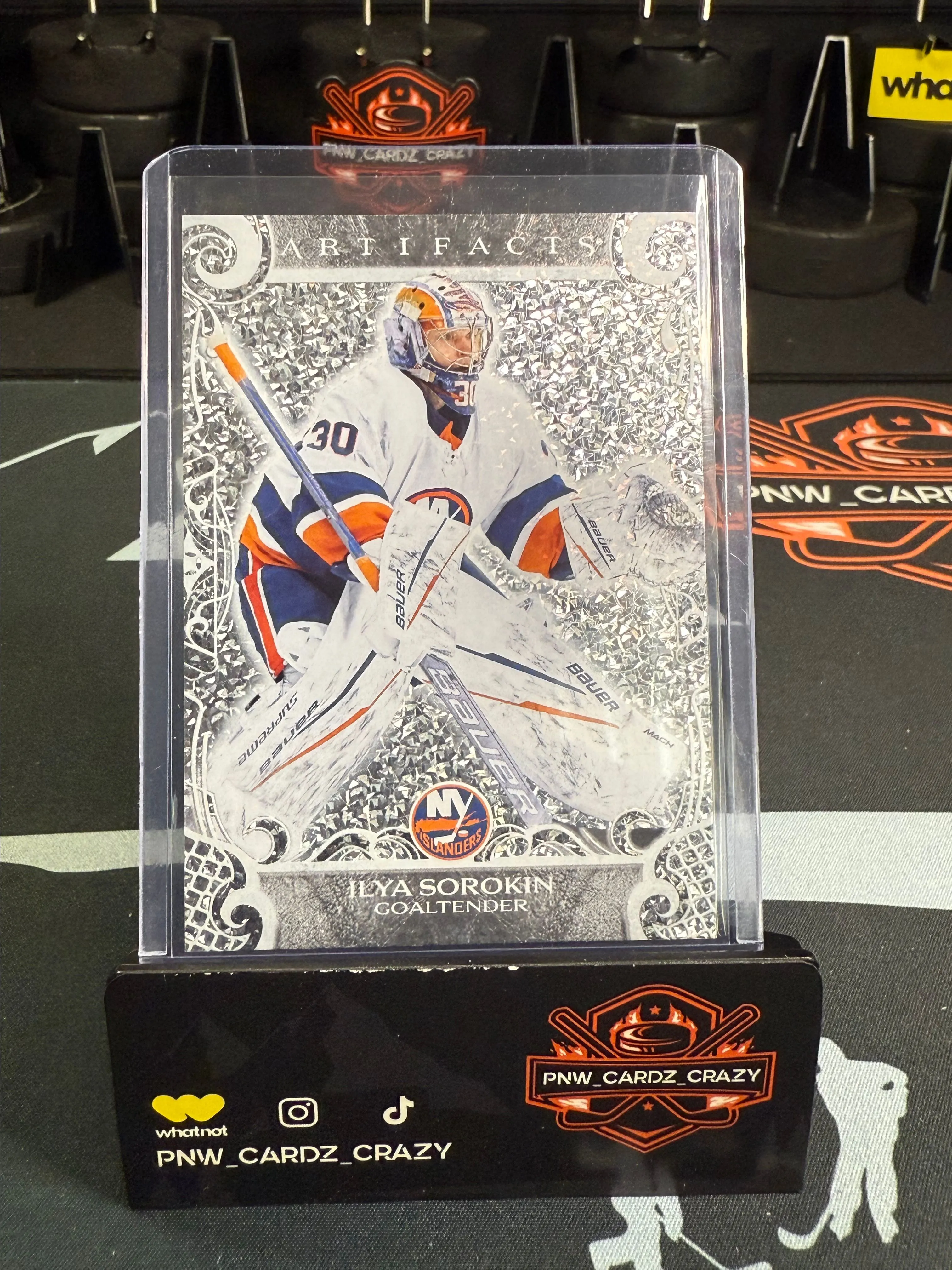 Product image for 2024-25 Upper Deck Artifacts Silver Foil Board Ilya Sorokin #116