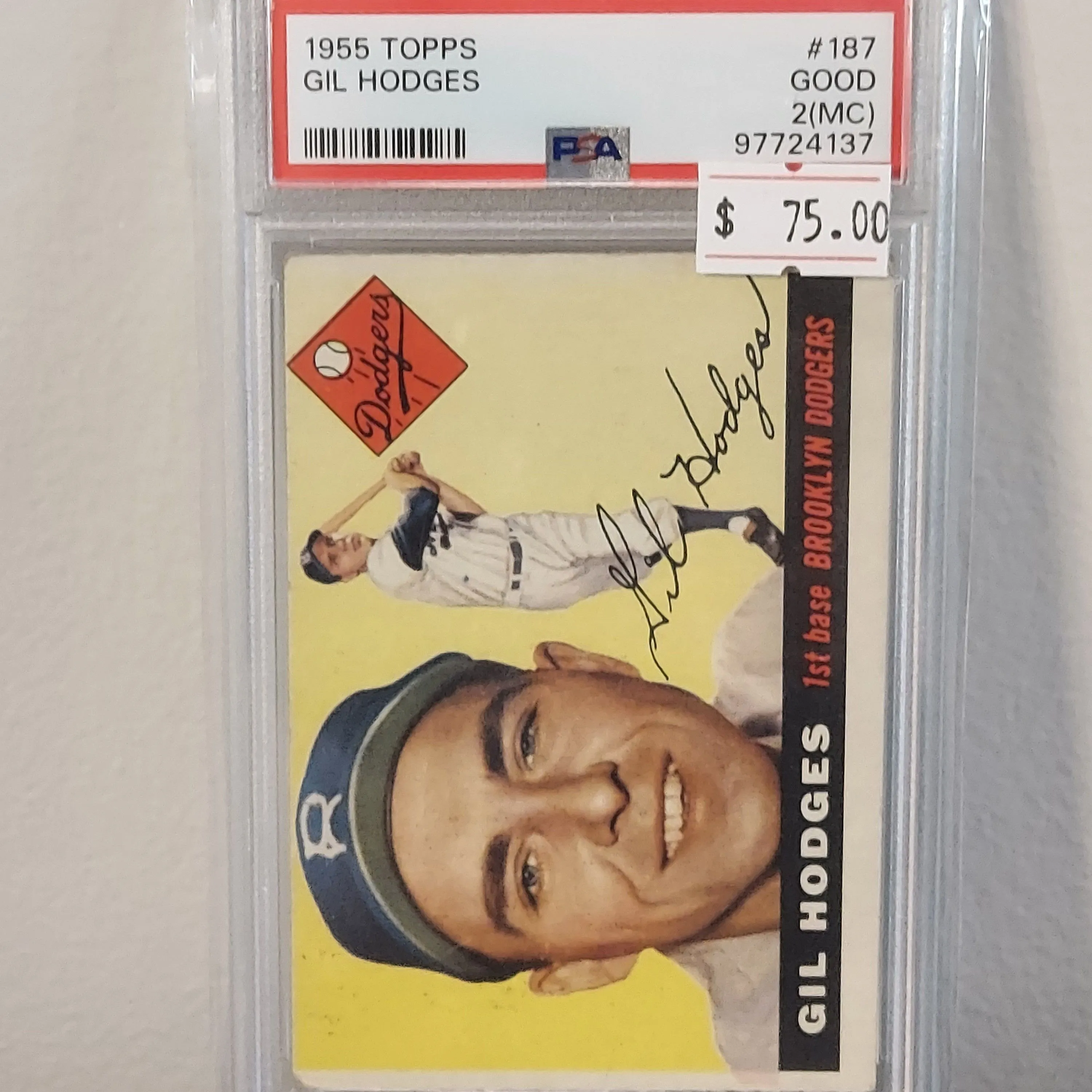 Product image for 1955 Topps Gil Hodges 187  PSA GOOD 2 (MC)